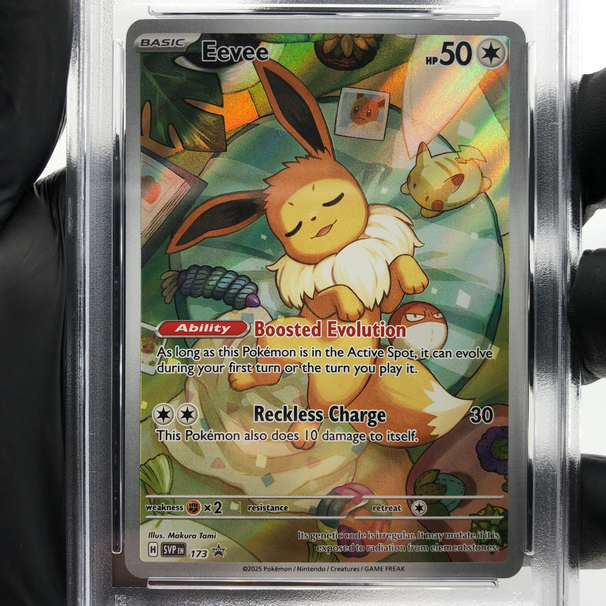 PSA 9 Pokemon Card Eevee 173 SVP Holo Blackstar ETB Promo 2025 English Karte [9]