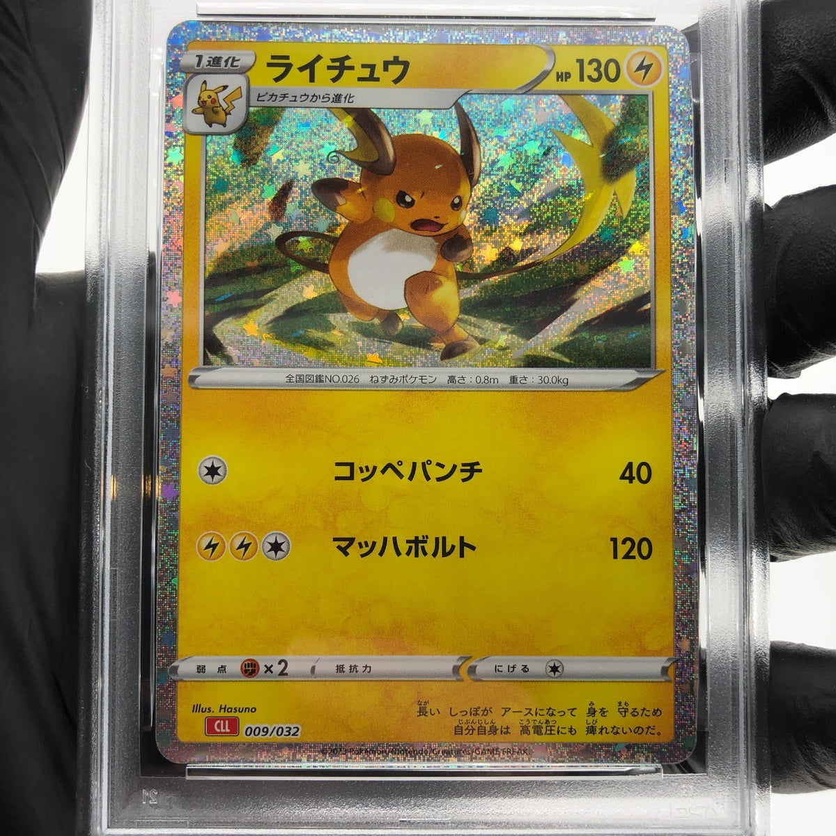 PSA 9 Pokemon Card Raichu 009/032 Holo CLL Japanese Karte [9]