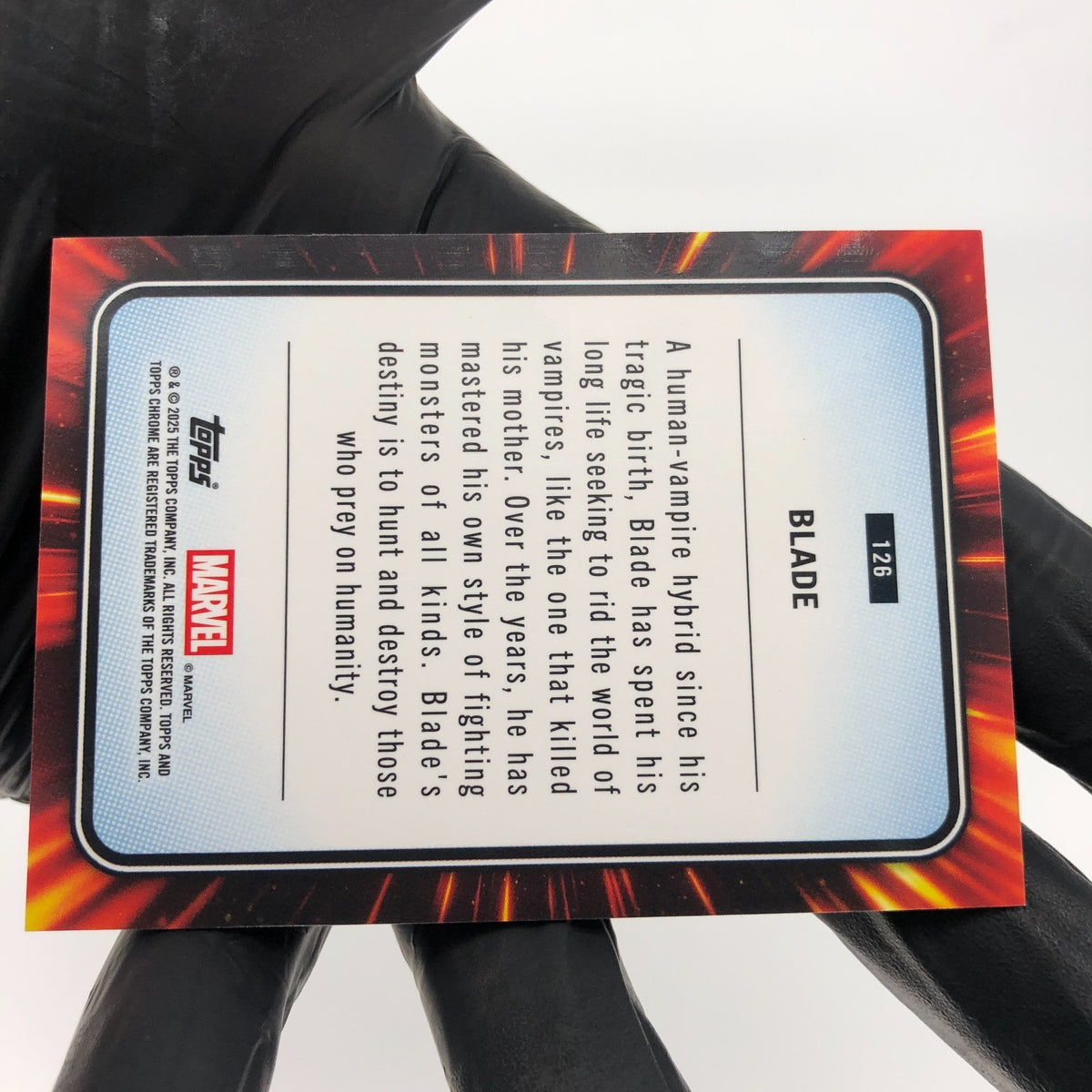 Marvel Card Blade 126 Blue Green Shimmer /199 Topps Chrome 2025 [NM]