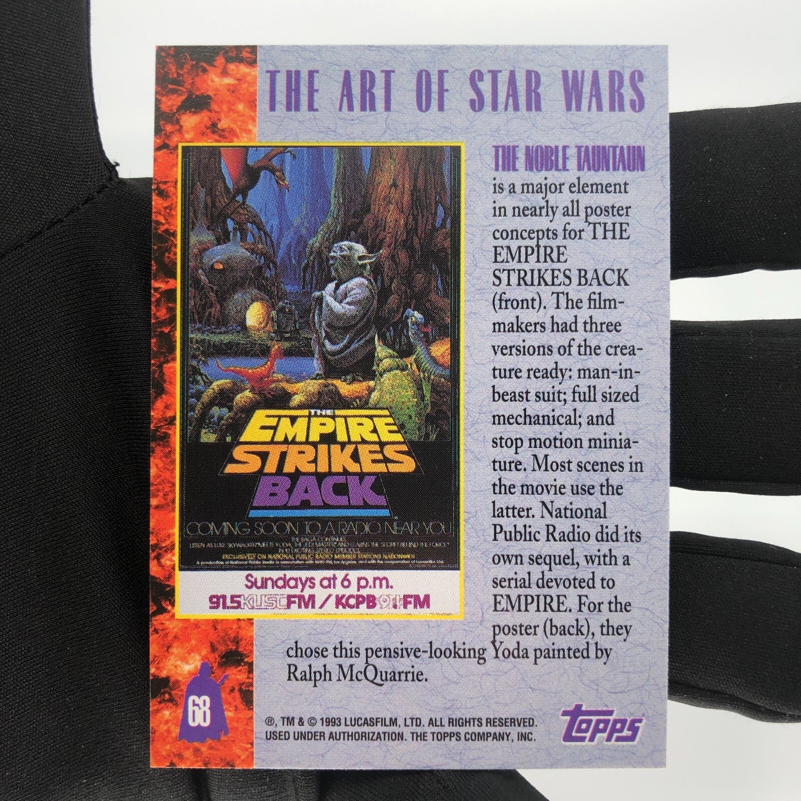 Star Wars Galaxy Card The Art Of 68 Topps Han Solo 1993 [Rank A]