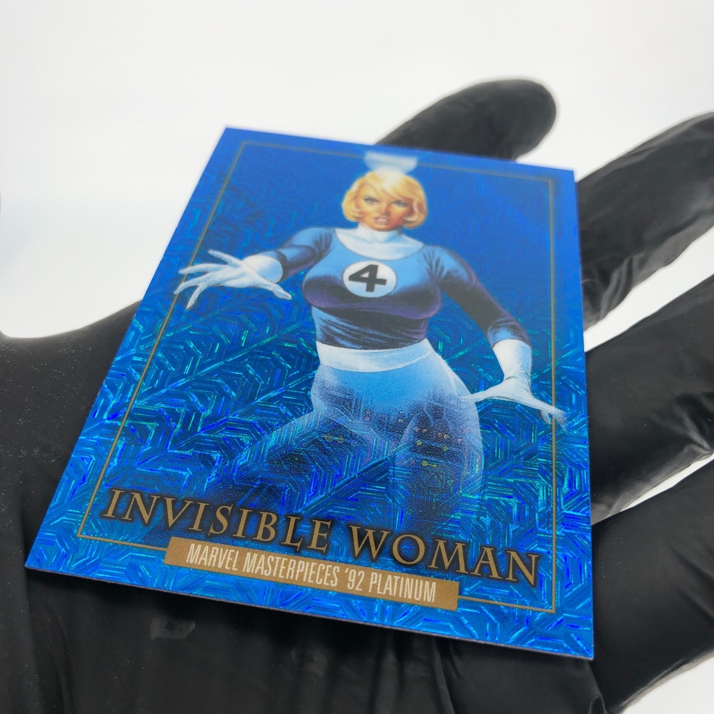Marvel Card Invisible Woman Blue Traxx 39 Fleer Upper Deck Masterpieces [NM]