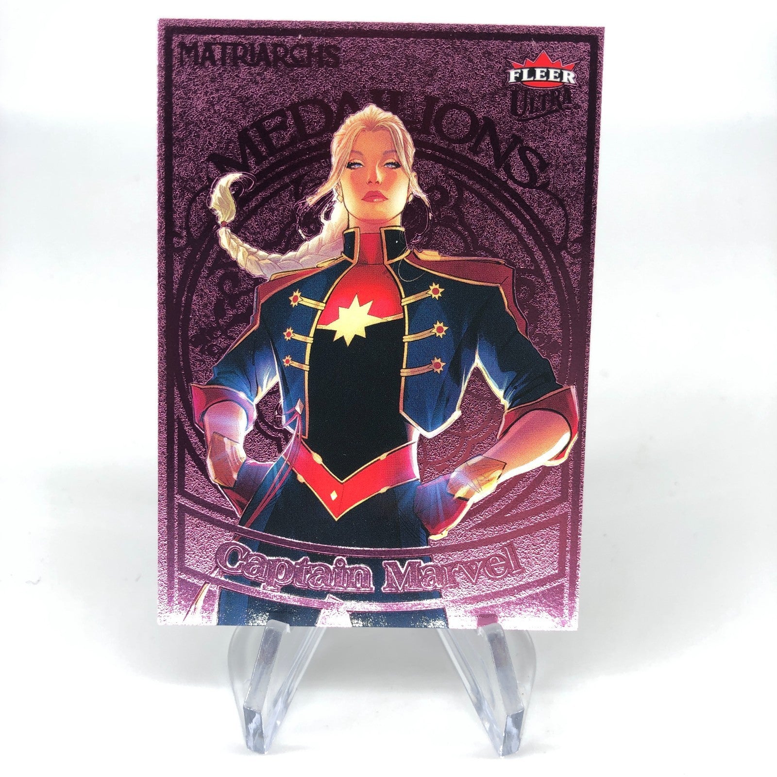 Marvel Card Captain Marvel M-50 Holo Matriarchs 2024 Fleer [NM]
