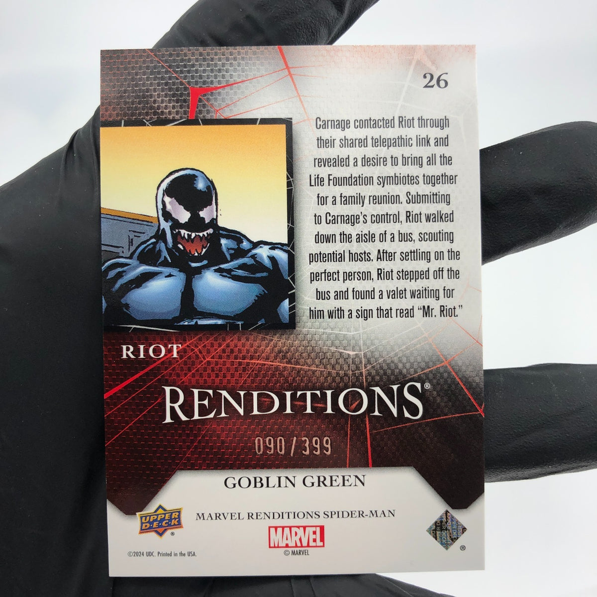Marvel Card Riot 26 Green  /399 Fleer Upper Deck Renditions [NM]
