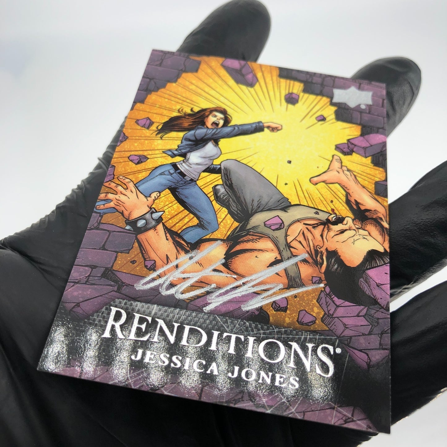 Marvel Card Jessica Jones 85 Signed  /65 Anthony Spay Upper Deck Renditions [NM]