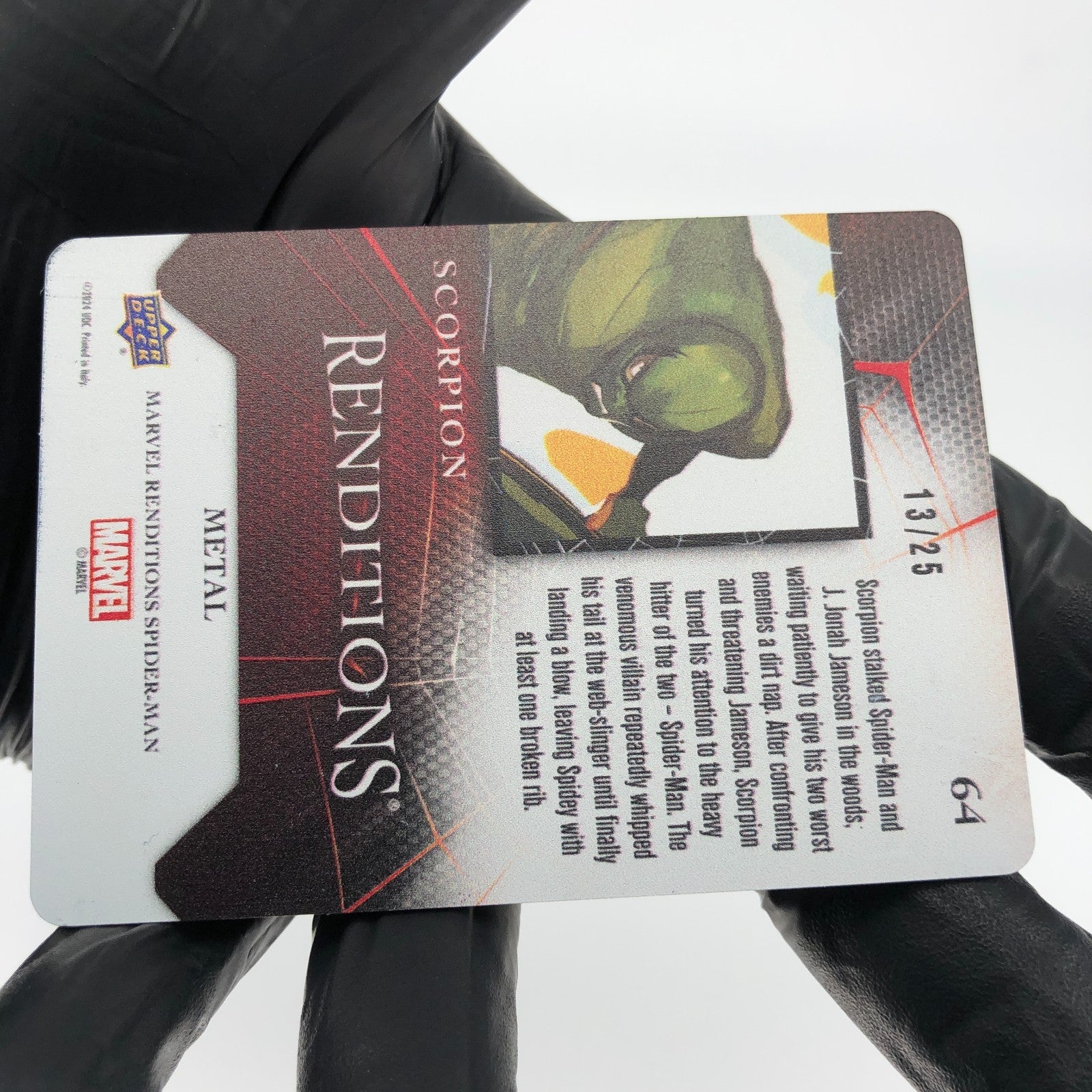Marvel Card Scorpion 64 Metal  /25 Fleer Upper Deck Renditions [NM]