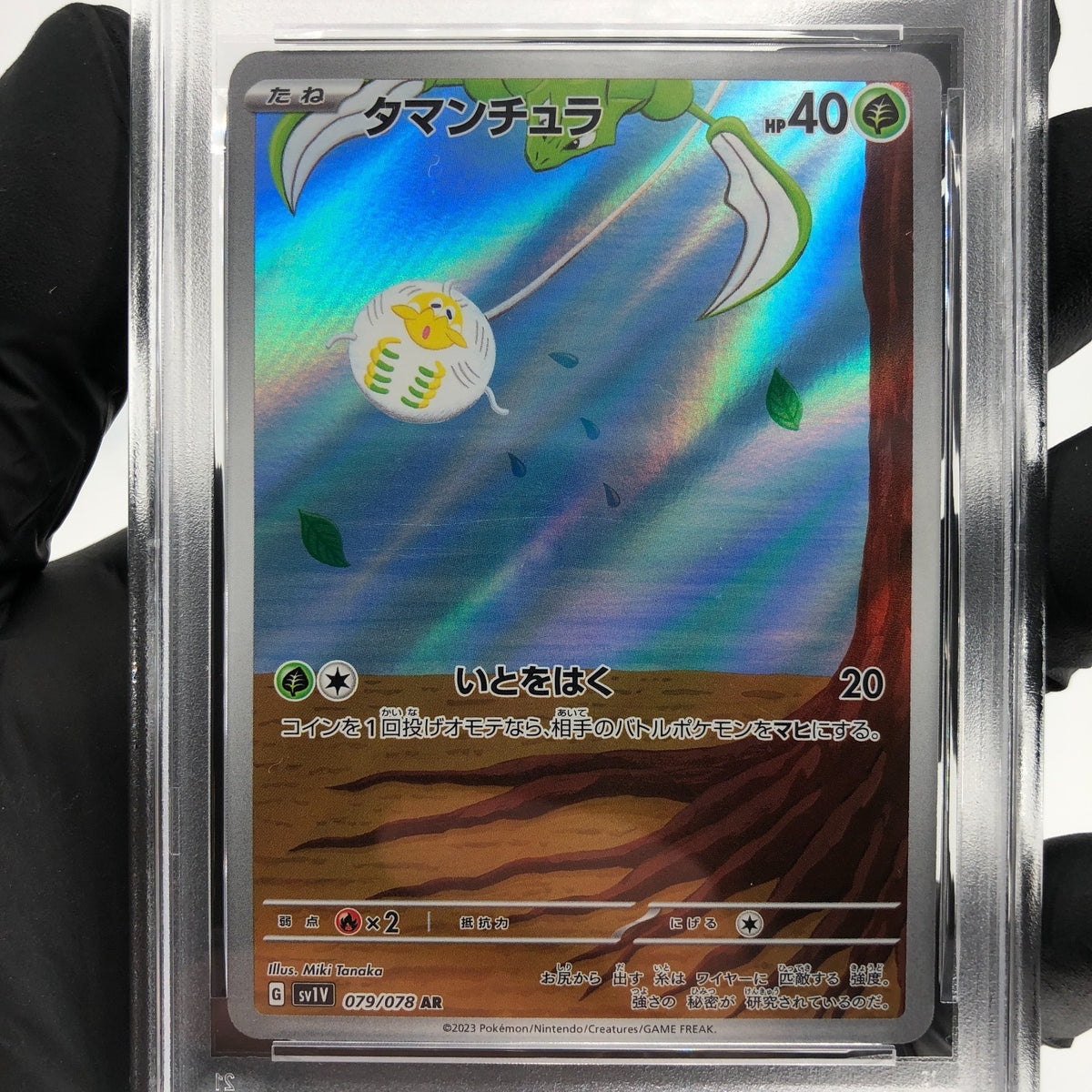 PSA 8 Pokemon Card Tarountula 079/078 AR SV1V Japanese Karte [8]