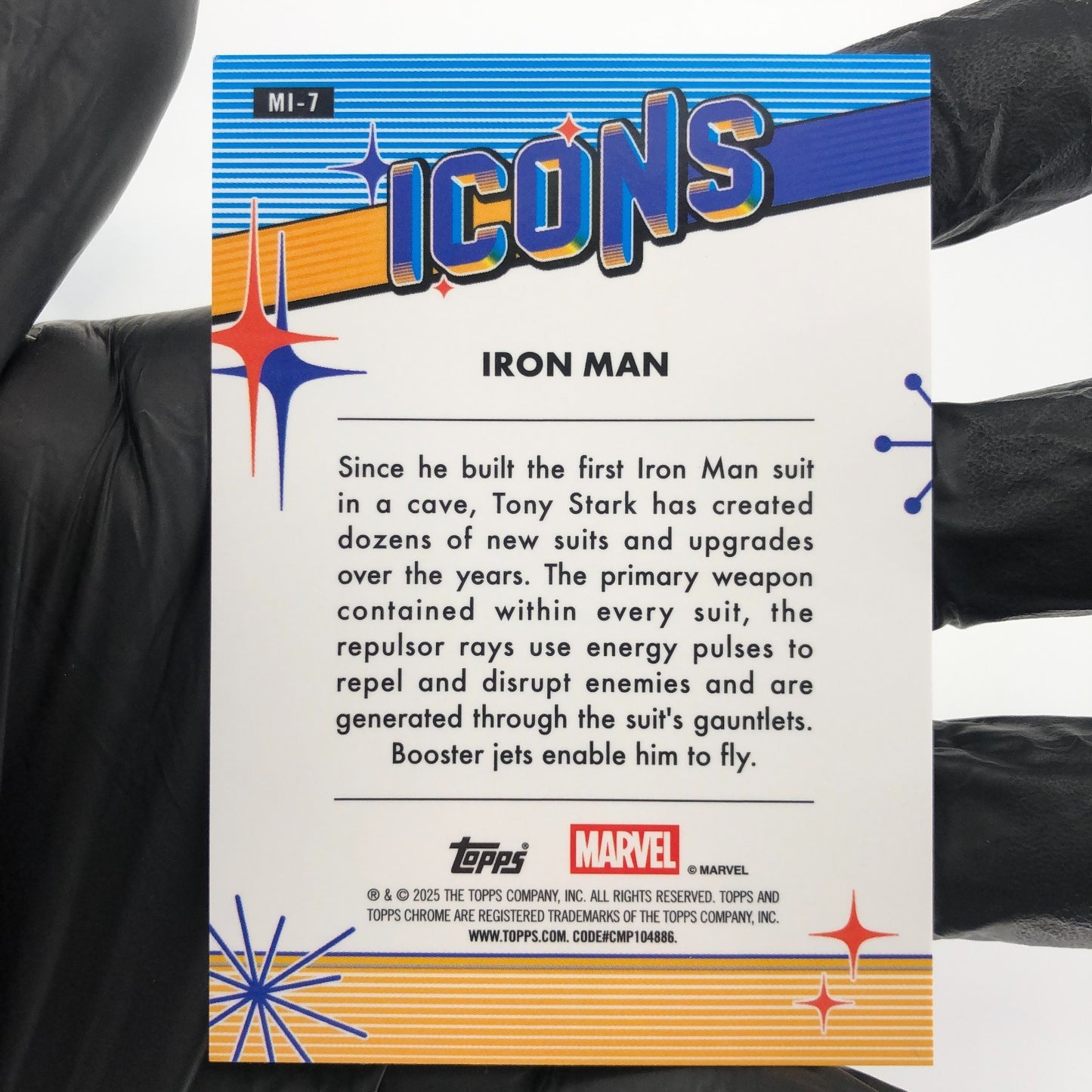 Marvel Card Iron Man MI-7 Icons Topps Chrome 2025 [NM]