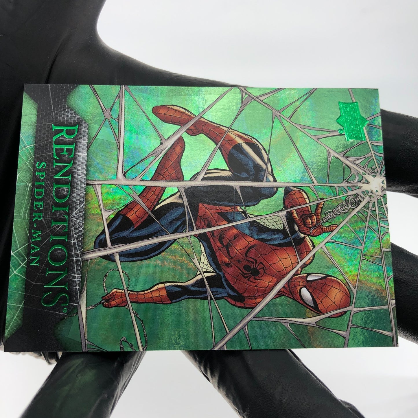 Marvel Card Spider-Man 50 Green  /399 Fleer Upper Deck Renditions [NM]