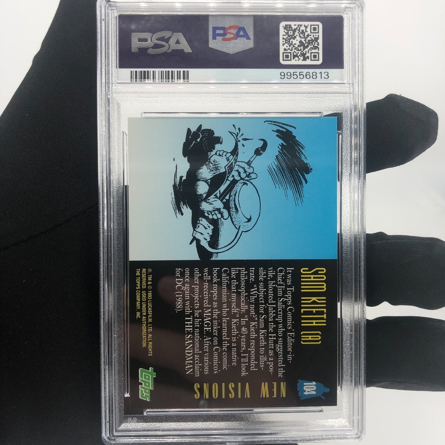 Star Wars PSA 9 Galaxy Card New Visions 104 Topps Sam Kieth 1993 [9]