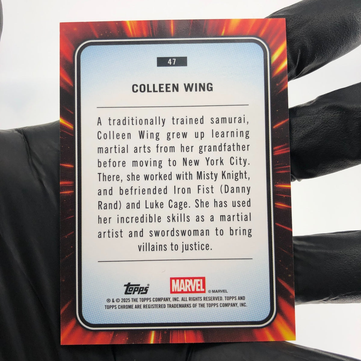 Marvel Card Colleen Wing 47 Black Web /399 Topps Chrome 2025 [NM]