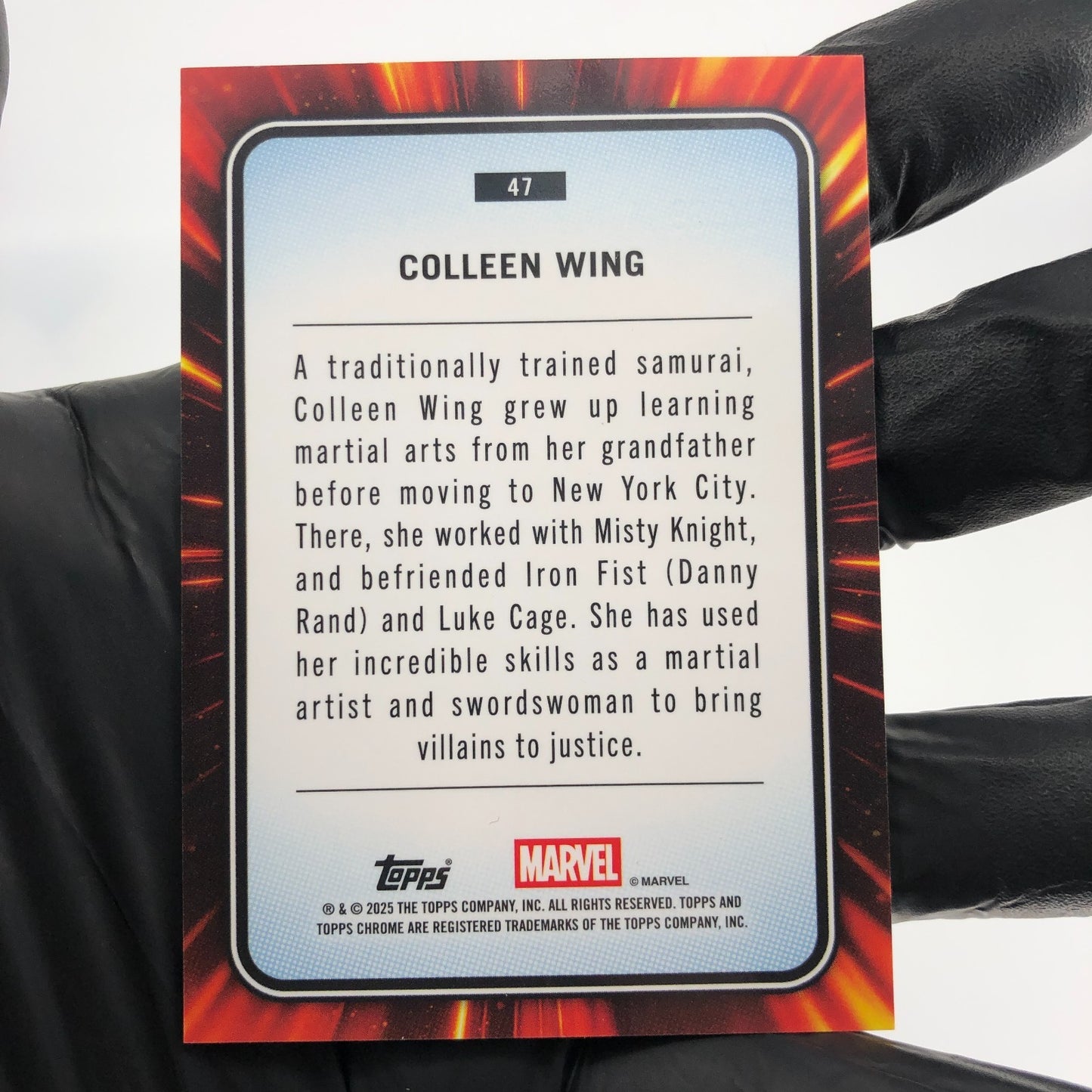 Marvel Card Colleen Wing 47 Black Web /399 Topps Chrome 2025 [NM]
