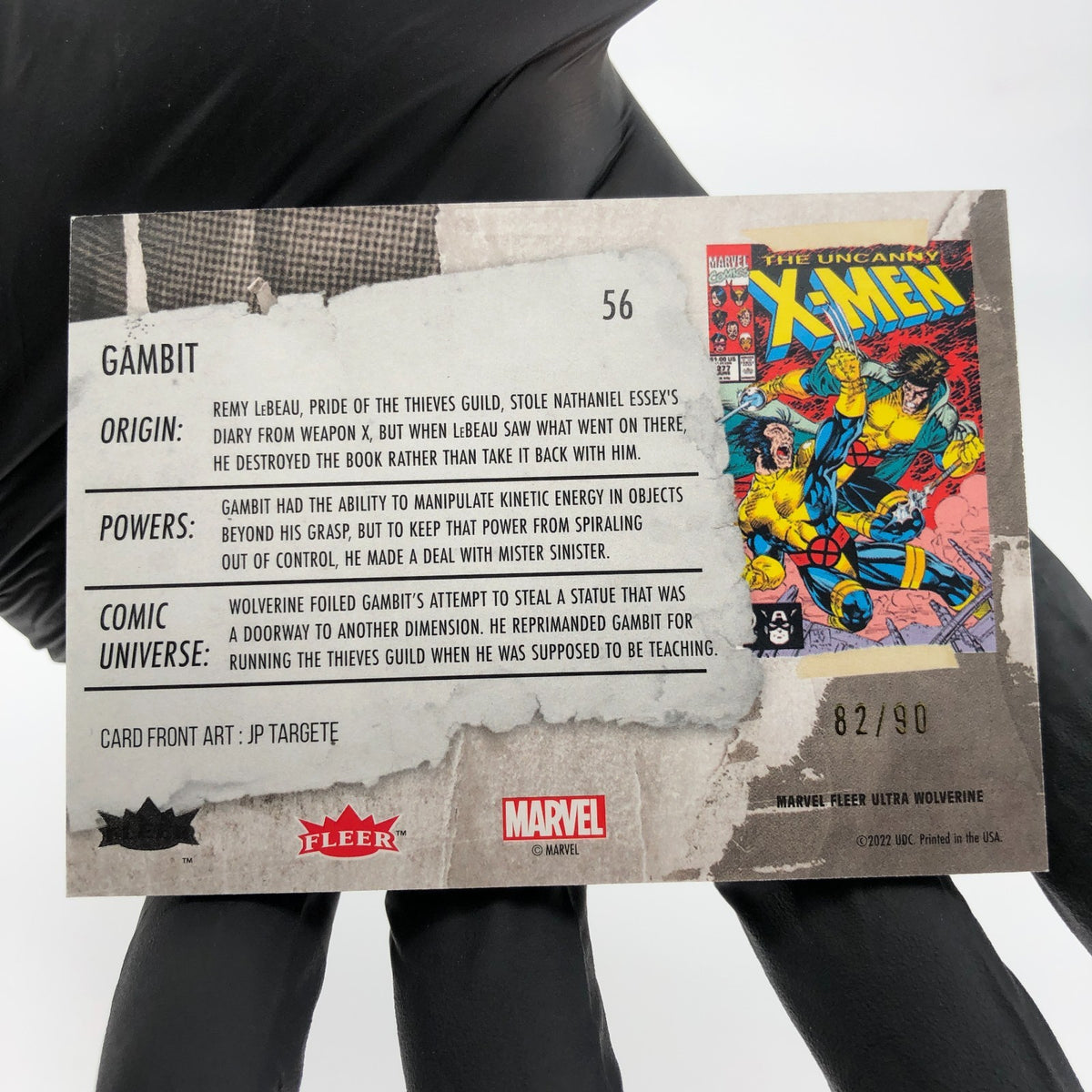 Marvel Card Gambit 56 Gold /90 Fleer Upper Deck Ultra Wolverine [NM]