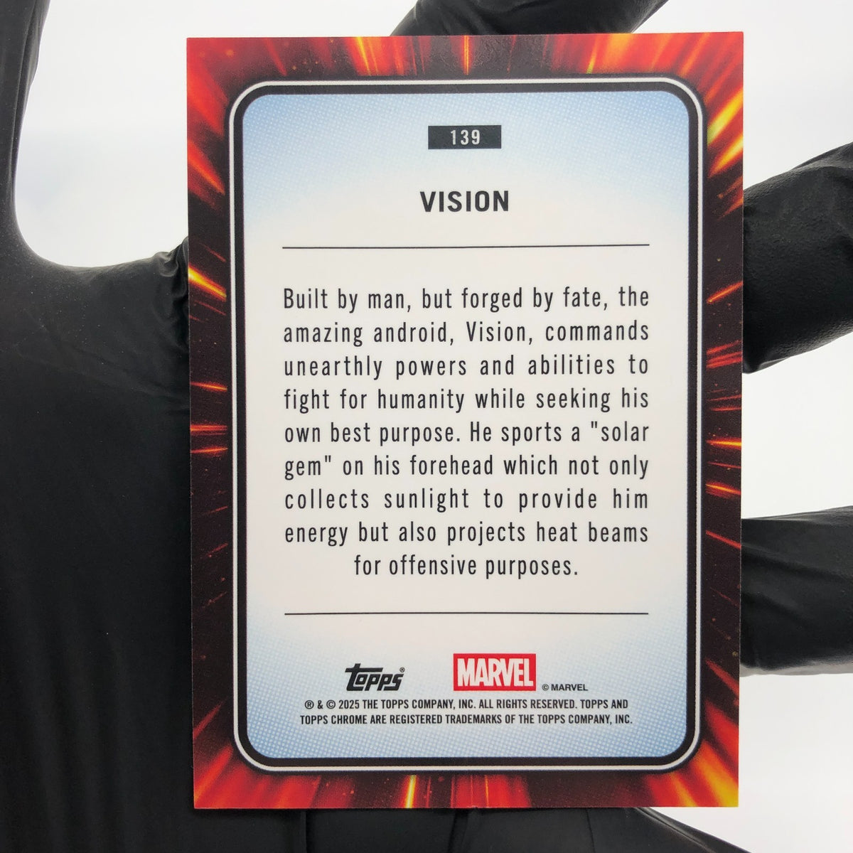 Marvel Card Vision 139 Torch Refractor /39 Holo Topps Chrome 2025 [NM]