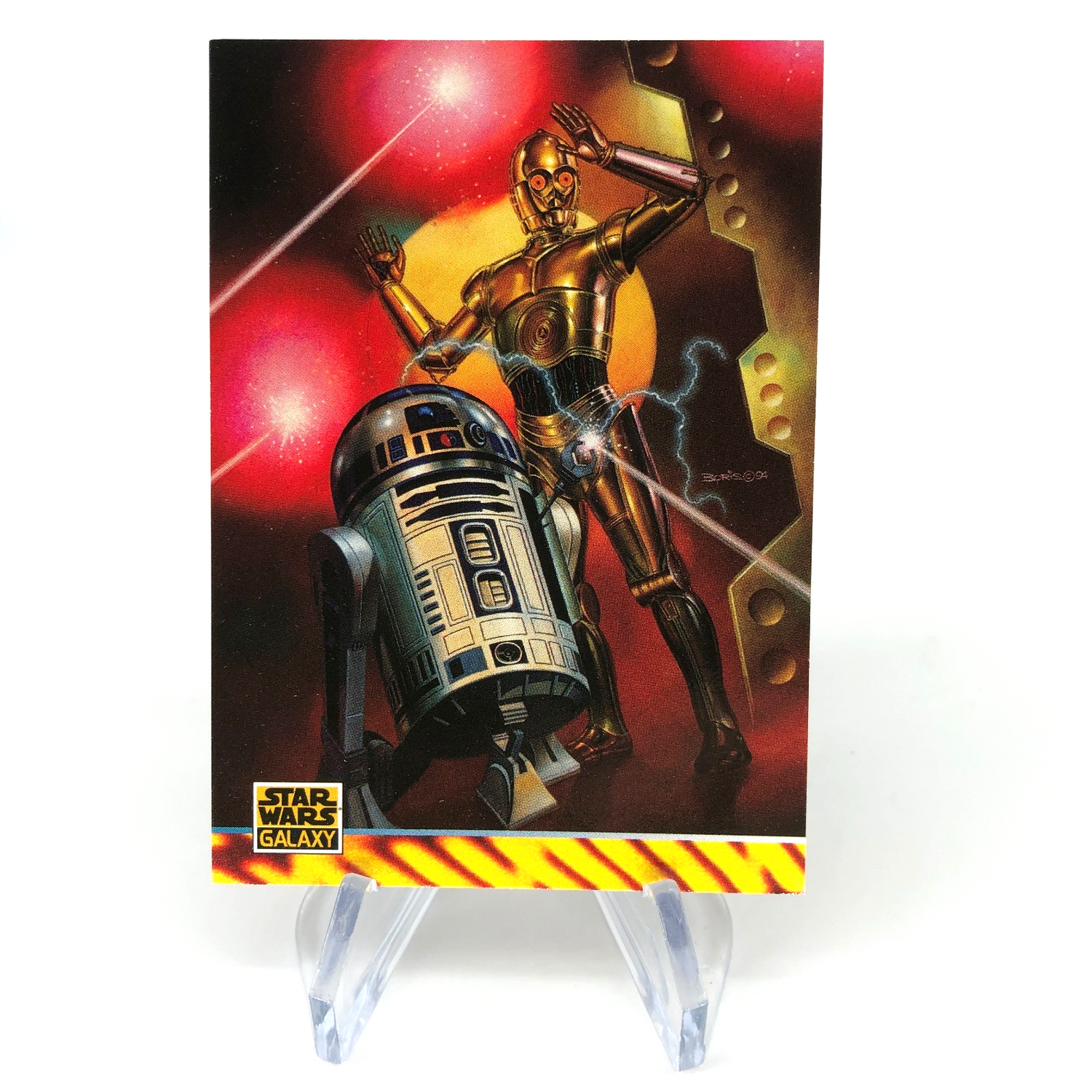 Star Wars Galaxy Card C3P-O R2D2 Illustrator of 166 Topps  1994 [NM]