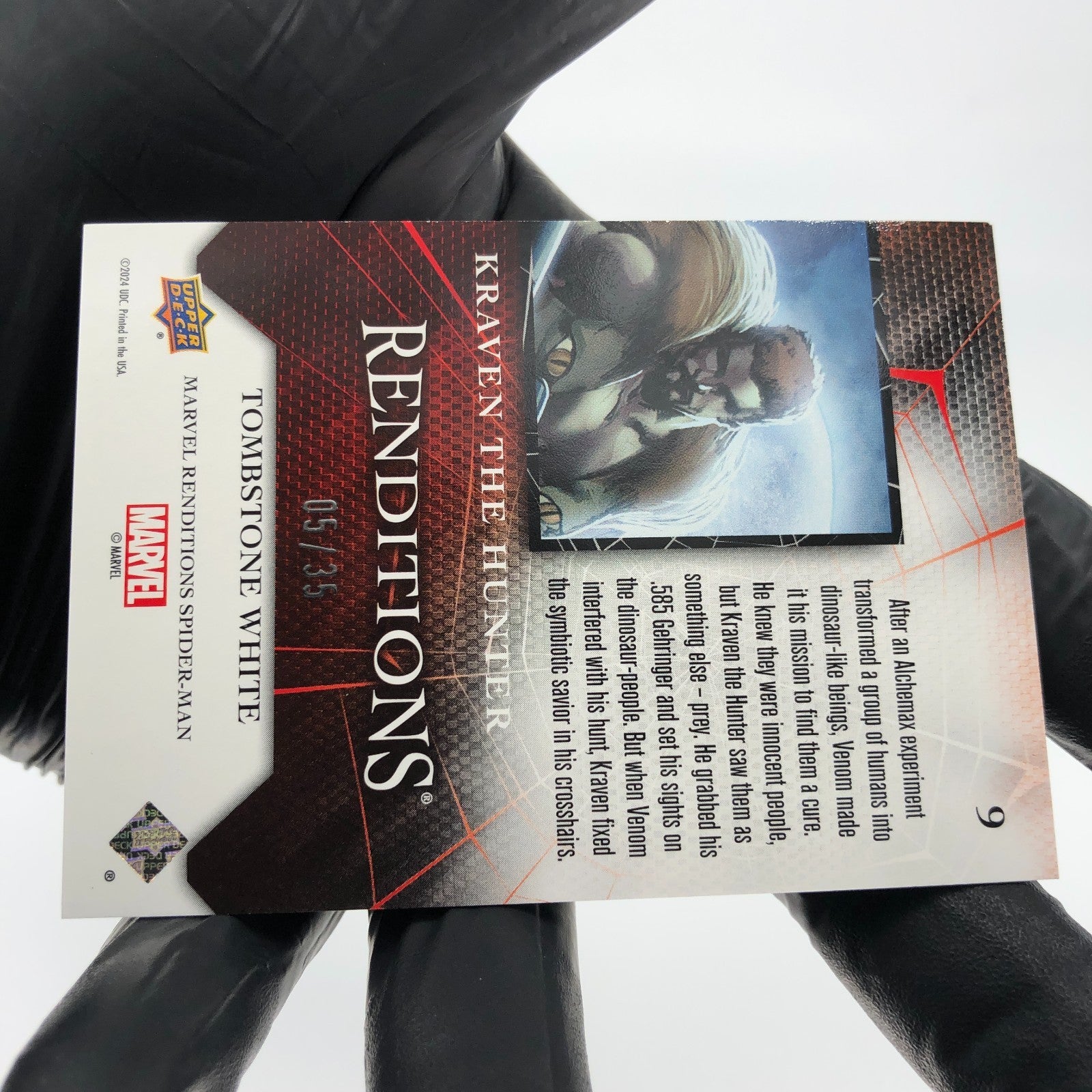 Marvel Card Kraven 9 Tombstone White /35 Fleer Upper Deck Renditions [NM]