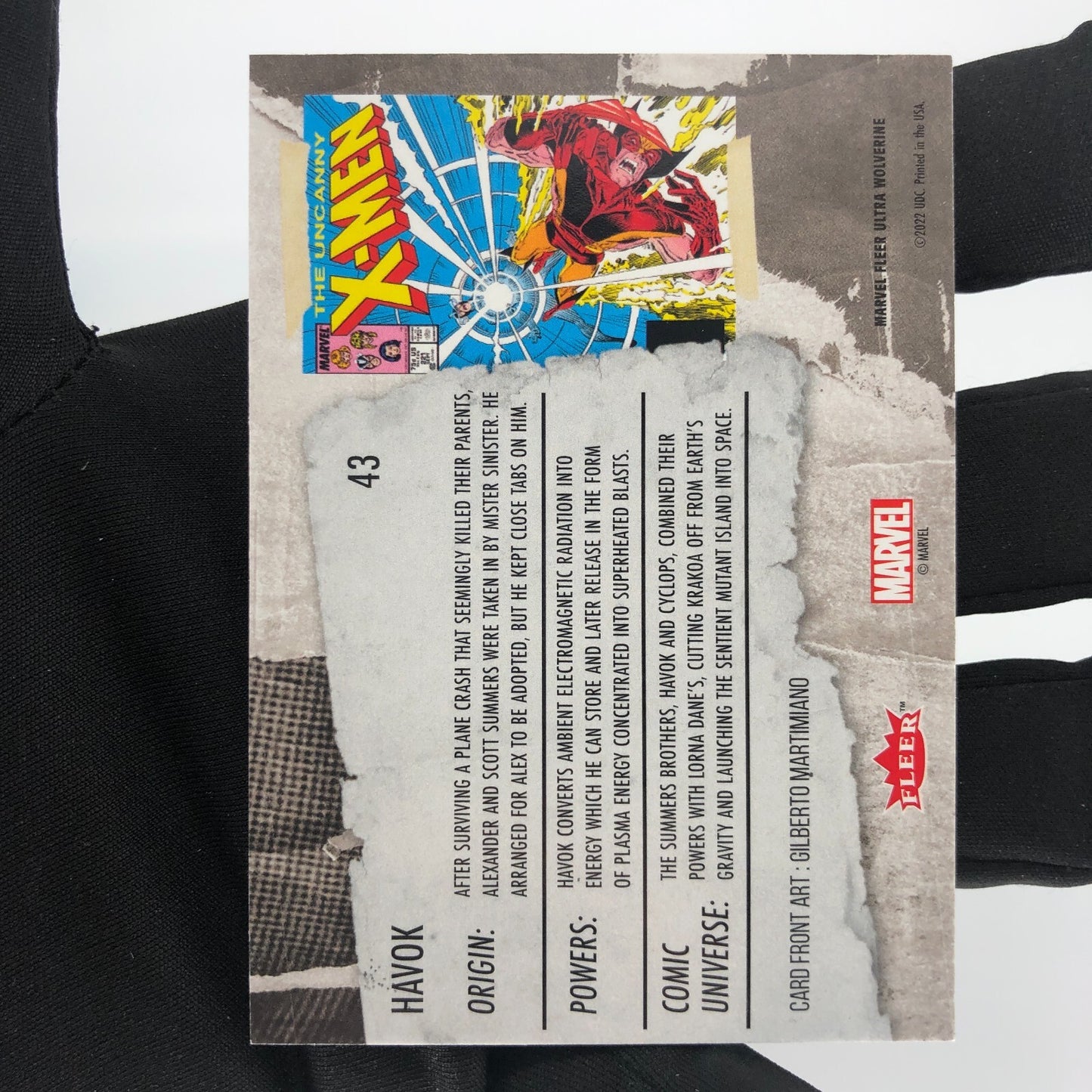 Marvel Card Havok 43 Base Upper Wolverine Ultra [A]