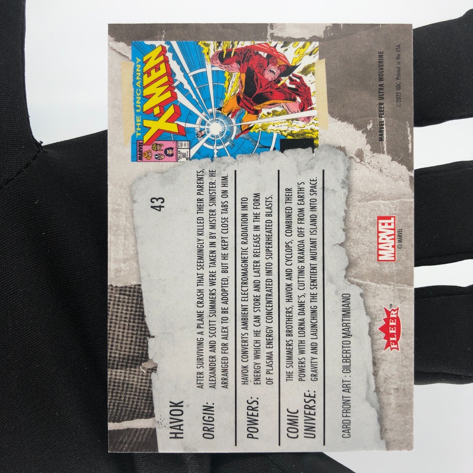 Marvel Card Havok 43 Base Upper Wolverine Ultra [A]