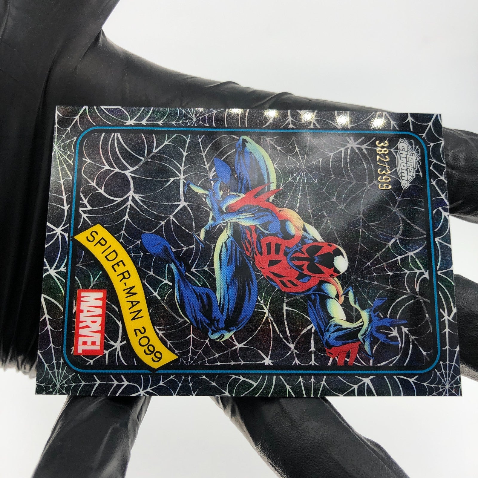 Marvel Card Spider-Man 2099 112 Black Web /399 Topps Chrome 2025 [Exc.]