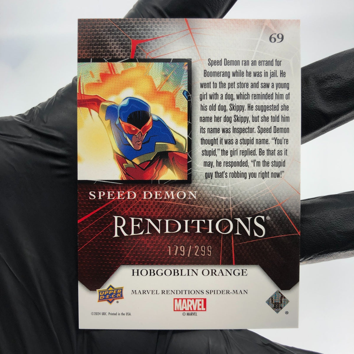 Marvel Card Speed Demon 69 Orange /299 Upper Deck Renditions [NM]