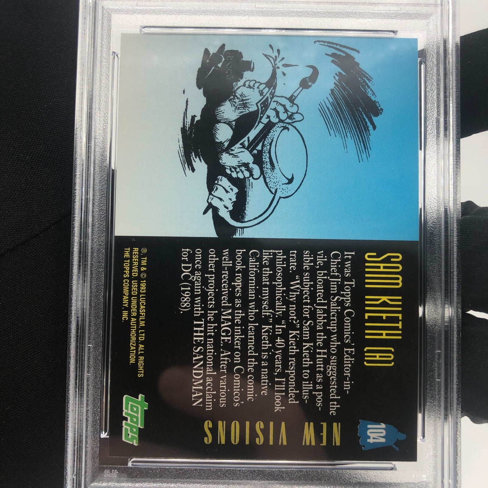 Star Wars PSA 9 Galaxy Card New Visions 104 Topps Sam Kieth 1993 [9]