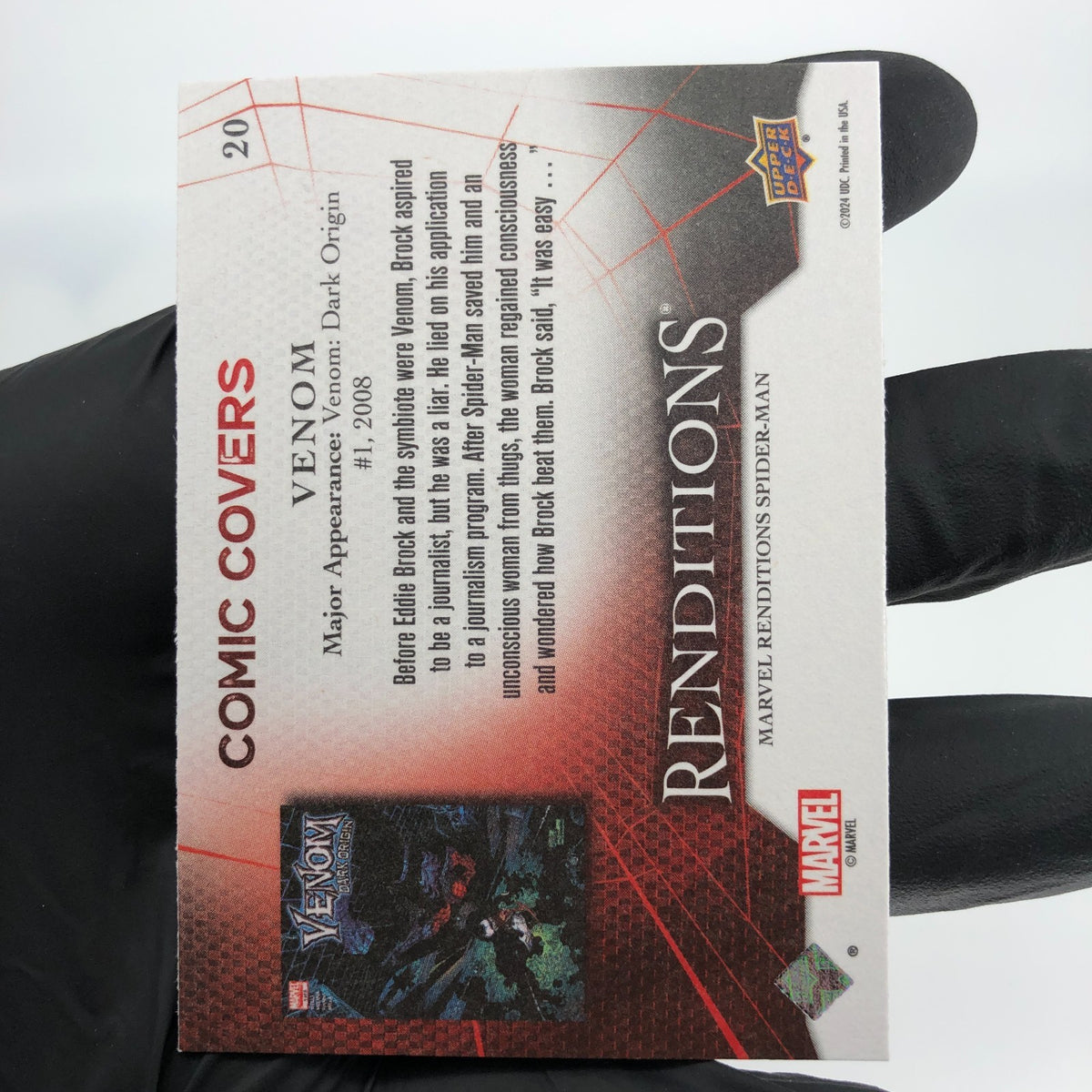 Marvel Card Venom 20 Comic Covers Fleer Upper Deck Renditions [NM]
