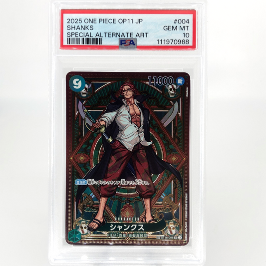 One Piece Card PSA 10 Shanks ST16-004 SR SP OP11 Parallel Japanese [10]
