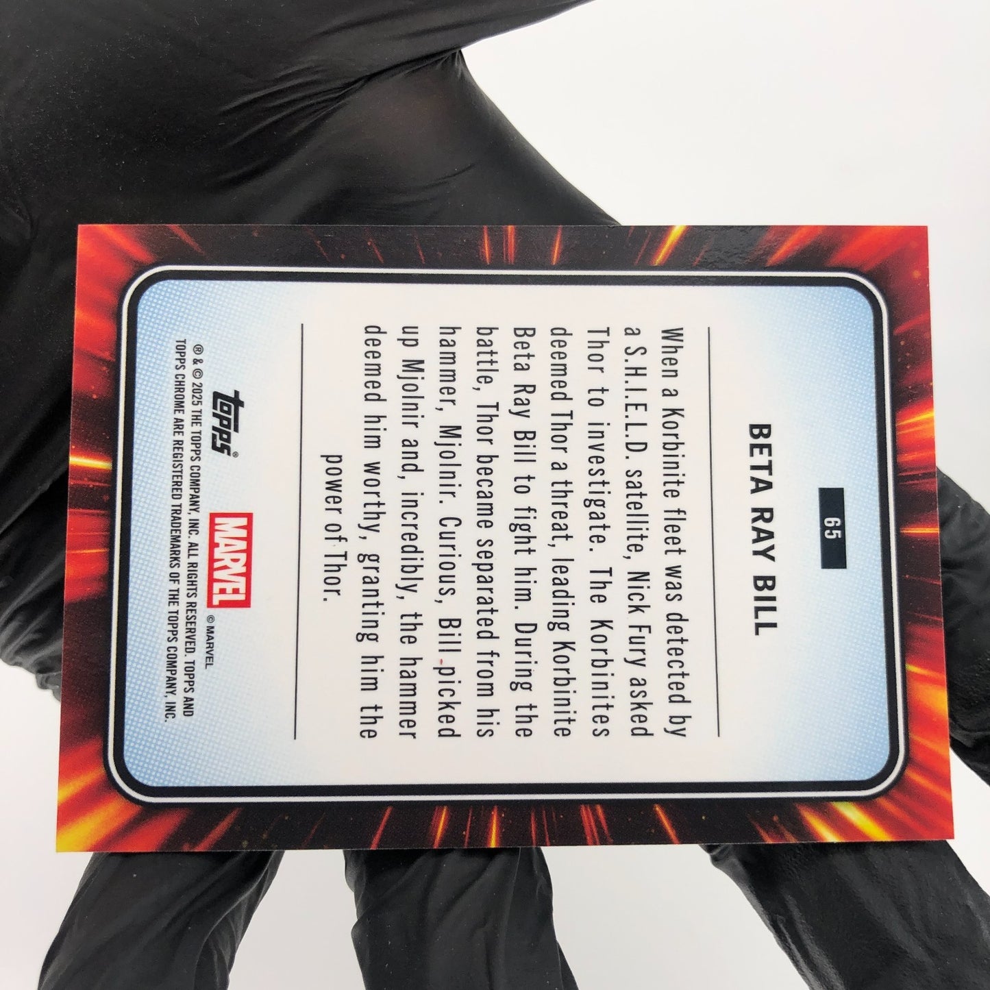 Marvel Card Beta Ray Bill 65 Yellow Lava Refractor Topps Chrome 2025 [NM]