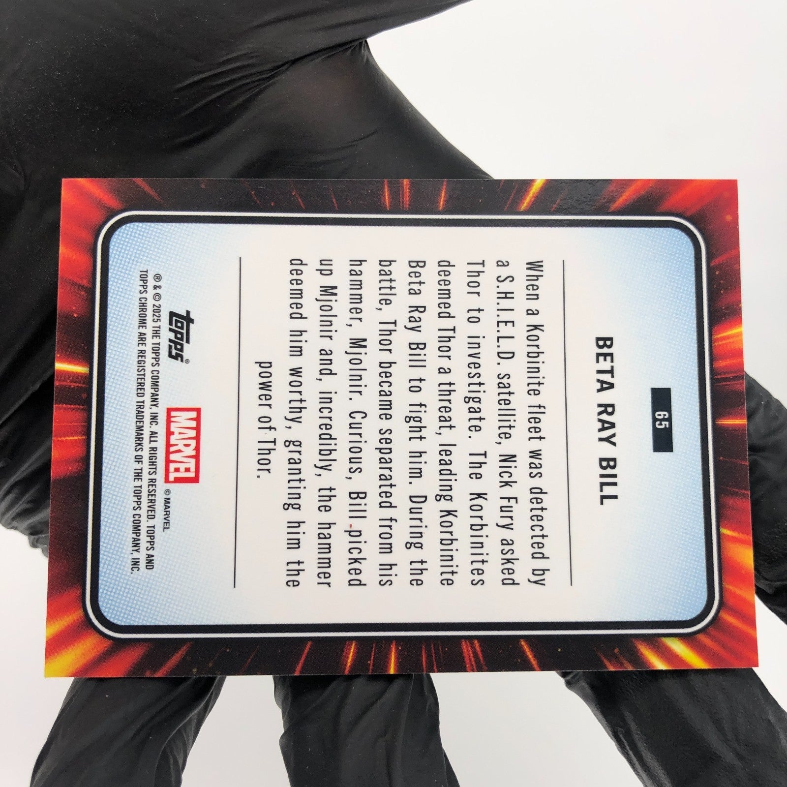 Marvel Card Beta Ray Bill 65 Yellow Lava Refractor Topps Chrome 2025 [NM]