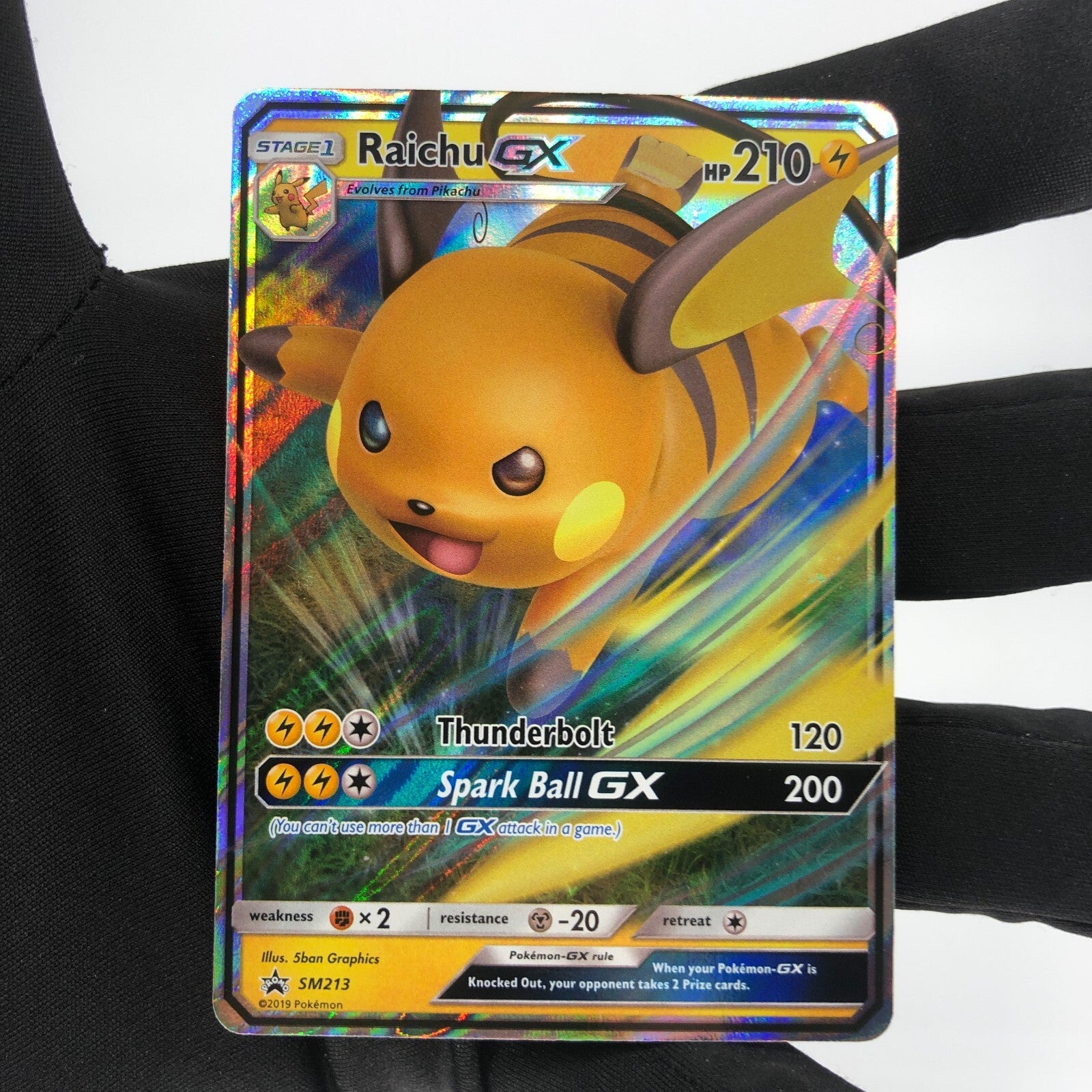 Pokemon Card Raichu GX SM213 Holo Promo English Karte [Mint]