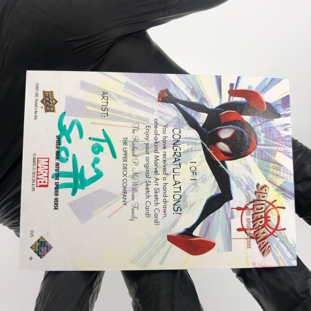 Marvel Card She-Hulk Sketch 1/1 Tony Scott 2021 Fleer Upper Deck [NM]