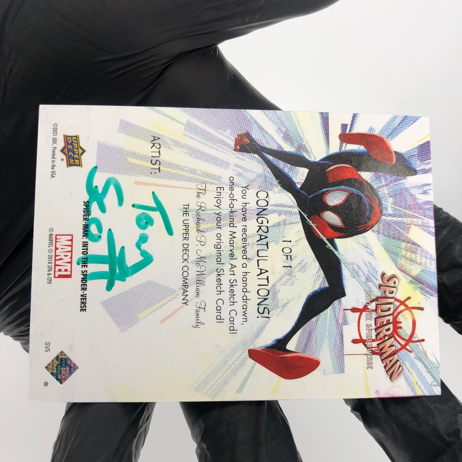 Marvel Card She-Hulk Sketch 1/1 Tony Scott 2021 Fleer Upper Deck [NM]