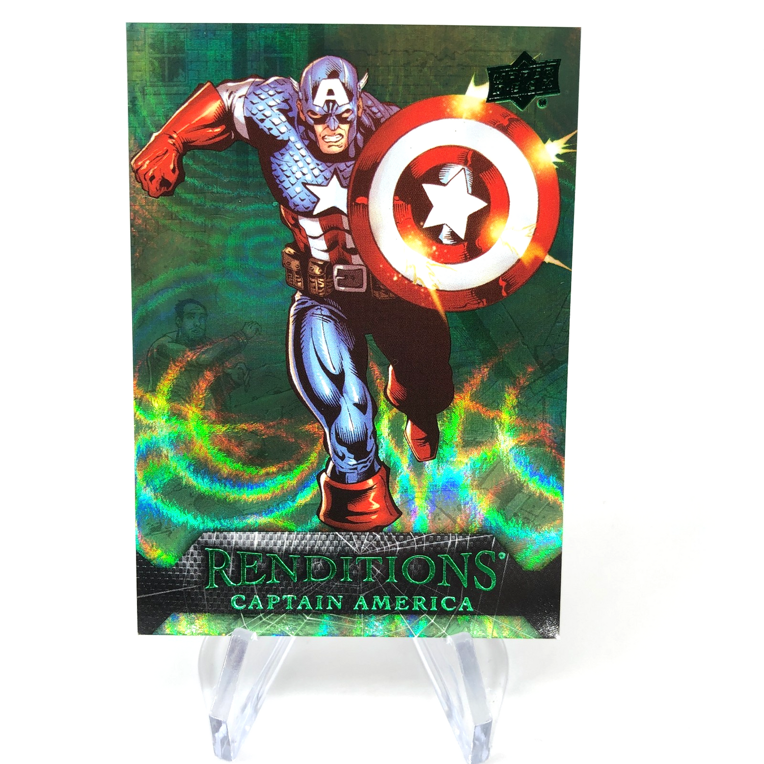 Marvel Card Captain America 79 Green  /399 Fleer Upper Deck Renditions [NM]
