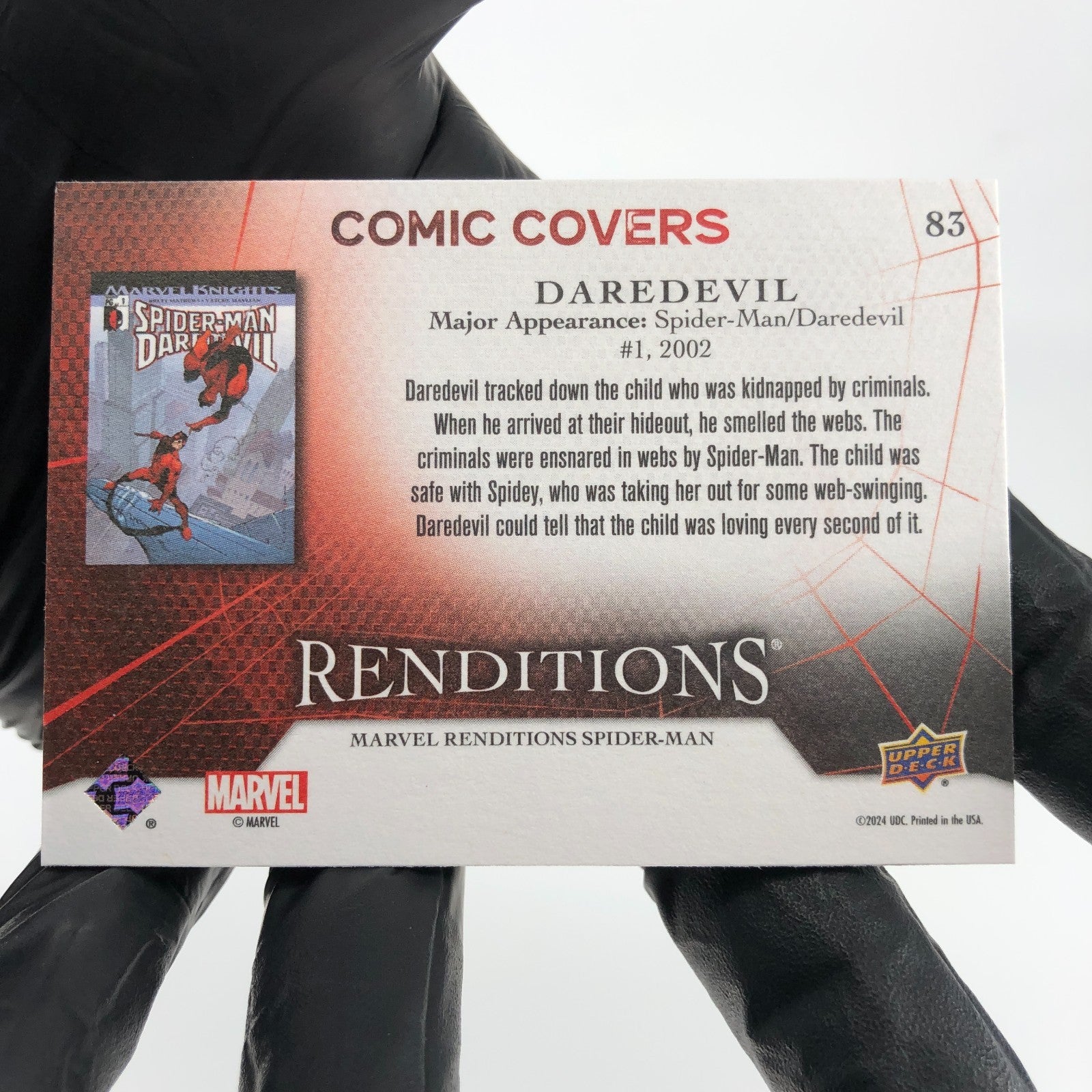 Marvel Card Daredevil 83 Canvas Comic Covers Fleer Upper Deck Renditions [NM]