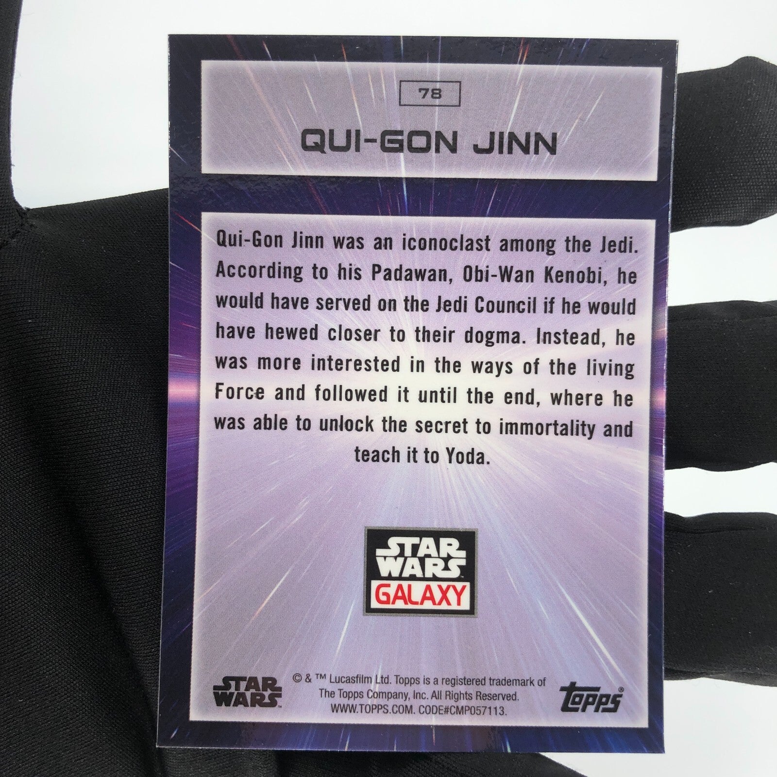 Star Wars Galaxy 78 Qui-Gon Jinn 2022 Topps Chrome [Rank A+]