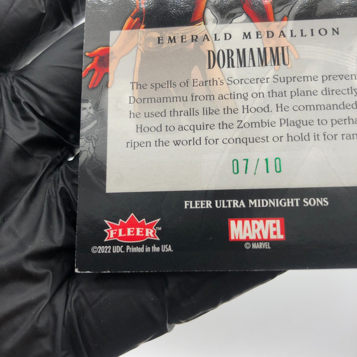 Marvel Card Dormamu M-13 Emerald /10 Midnight Sons 2022 Fleer Upper Deck [NM]