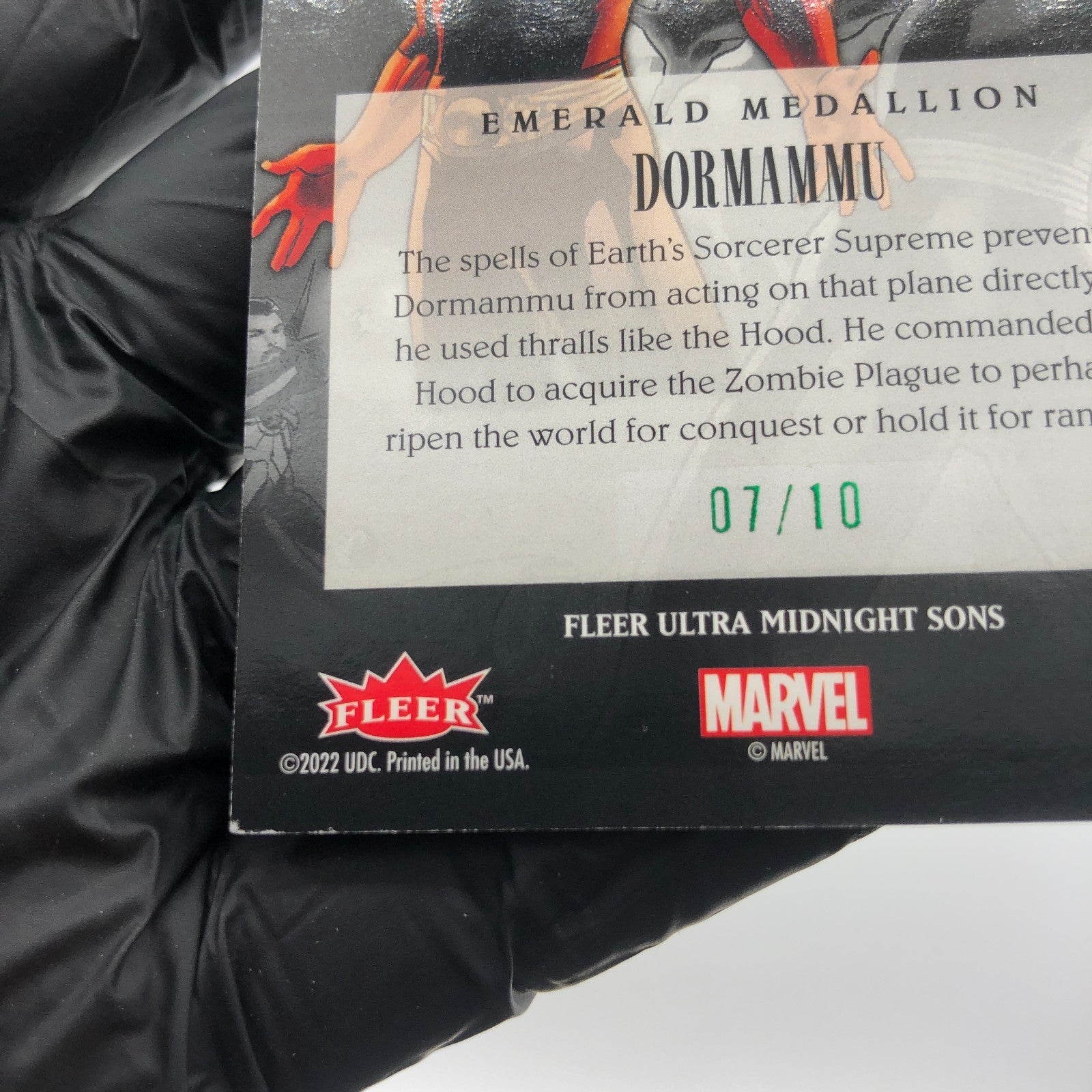 Marvel Card Dormamu M-13 Emerald /10 Midnight Sons 2022 Fleer Upper Deck [NM]