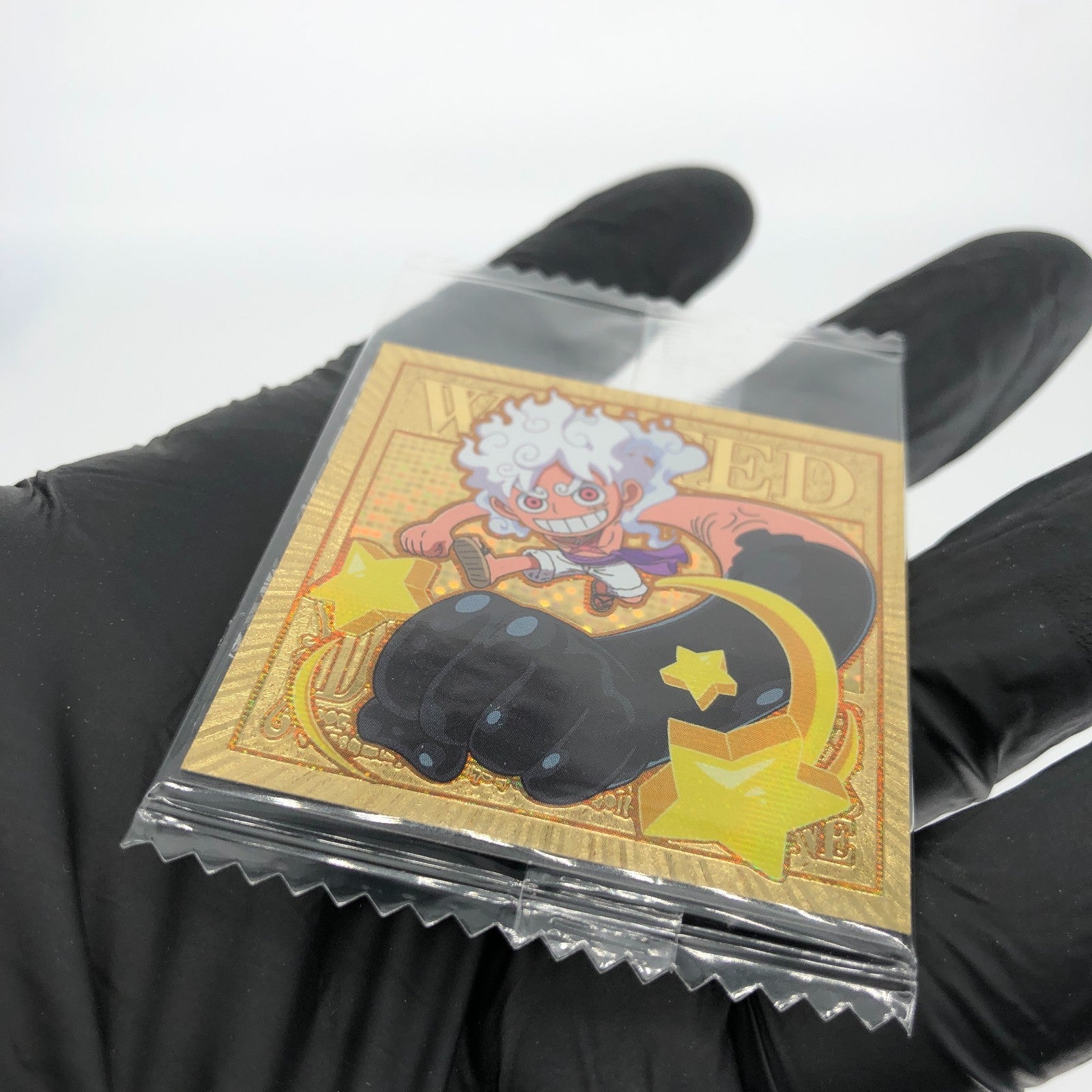 One Piece Luffy Gear 5 SW12-01 SGR Parallel Double Holo Wafer  Japanese [Sealed]