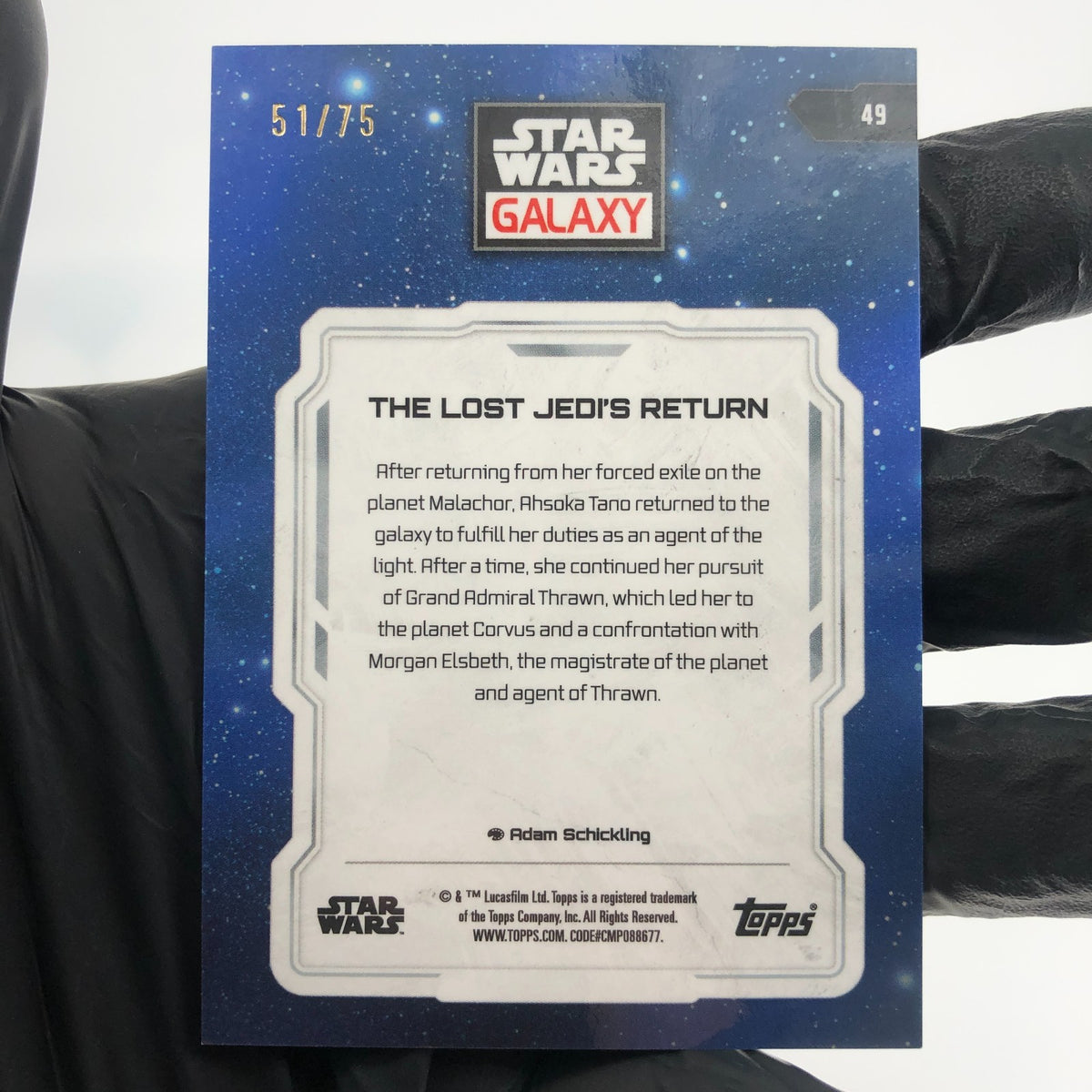 Star Wars Galaxy 2024 Asoka 49 Prism /75 Topps Chrome [NM]