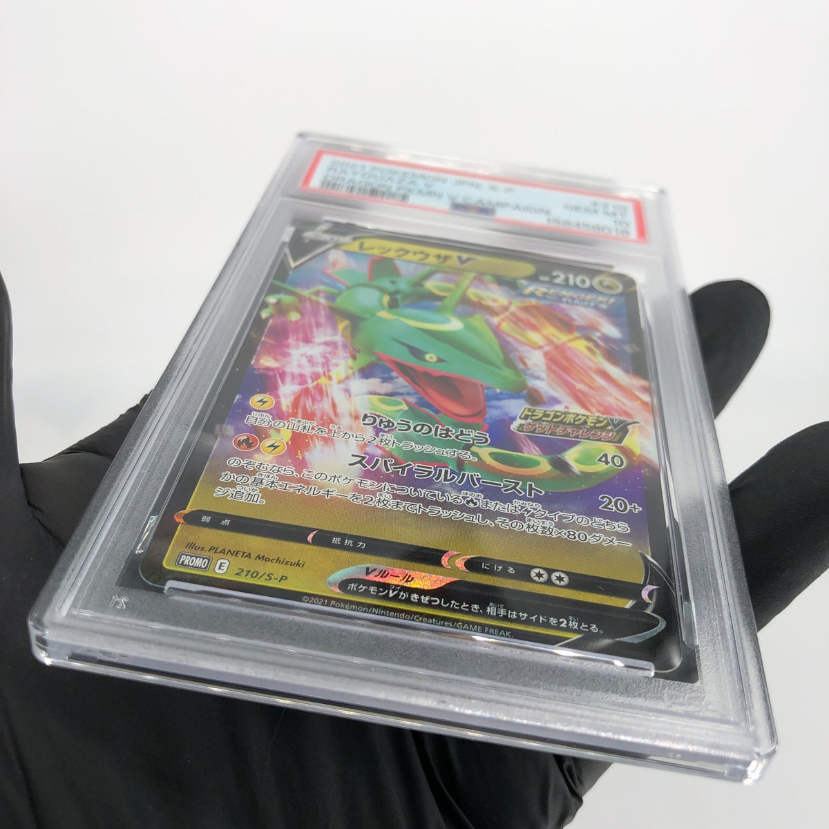 PSA 10 Pokemon Card Rayquaza V 210/S-P Promo 2021 Holo Japanese Karte [10]