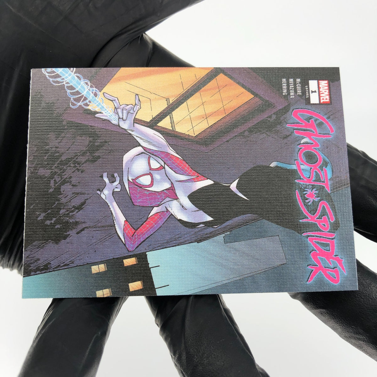 Marvel Card Ghost-Spider Gwen 88 Canvas Comic Covers Upper Deck Renditions [NM]
