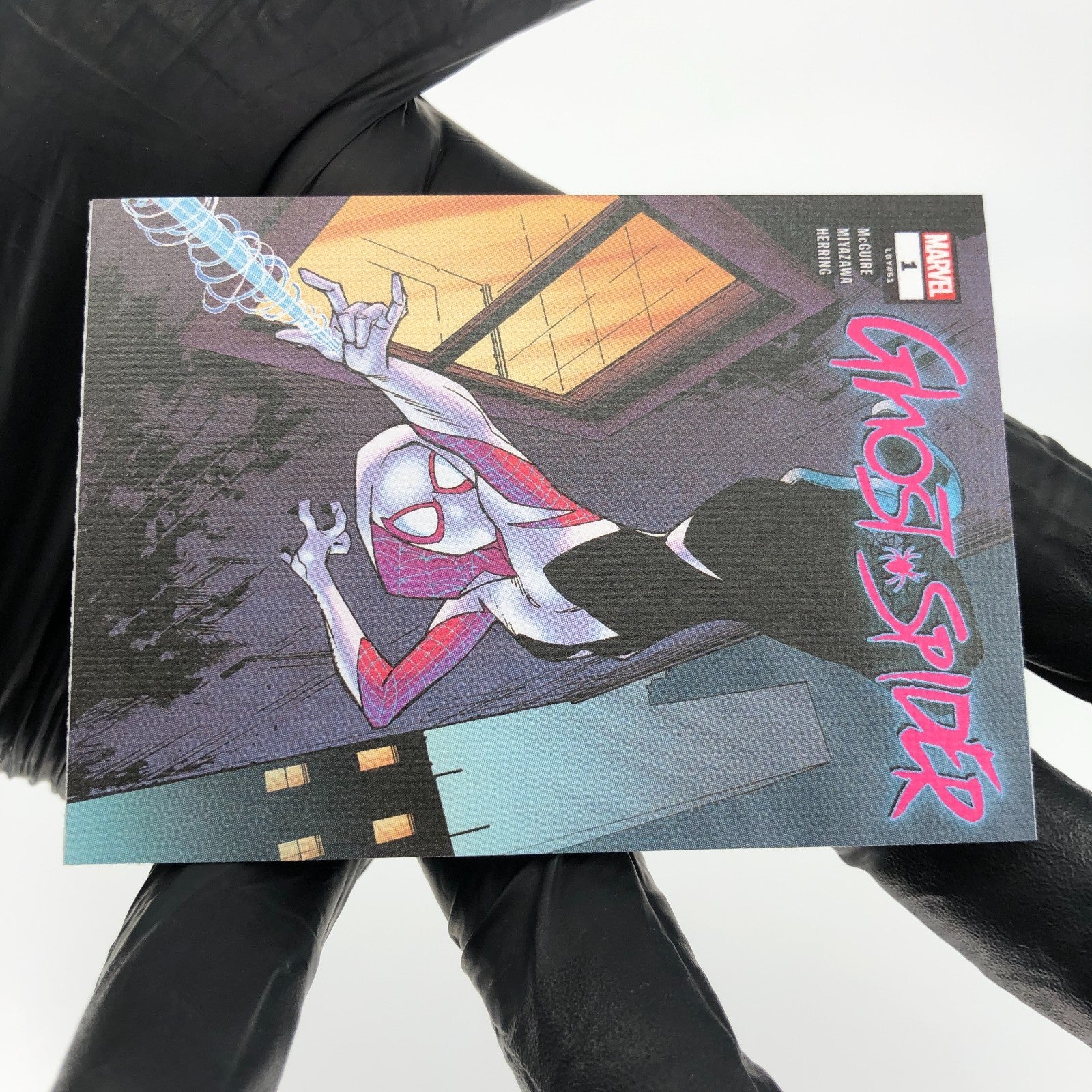 Marvel Card Ghost-Spider Gwen 88 Canvas Comic Covers Upper Deck Renditions [NM]