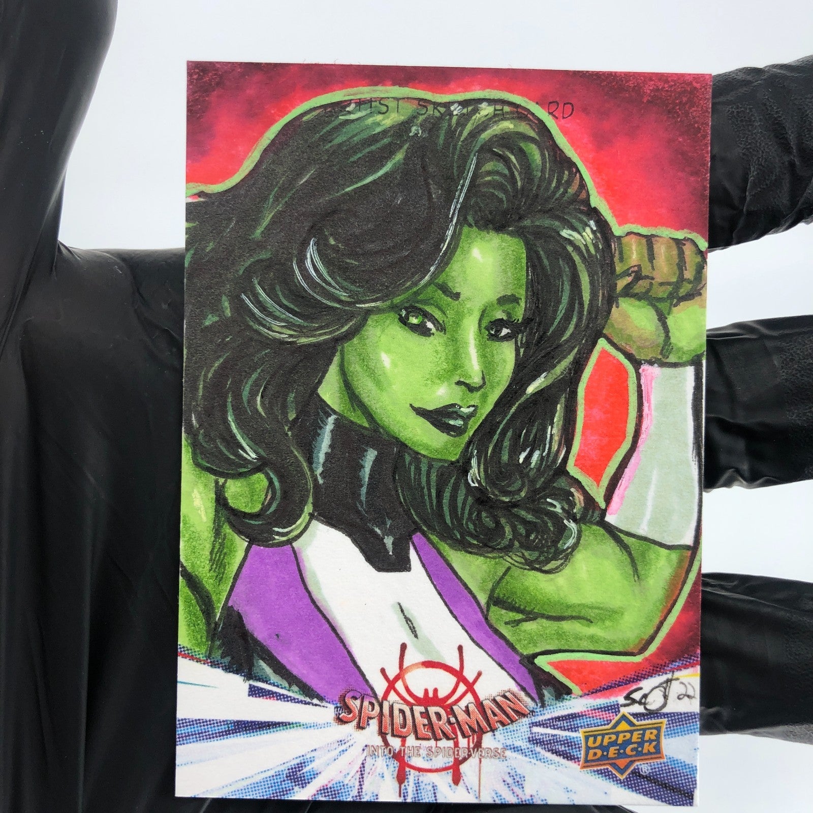 Marvel Card She-Hulk Sketch 1/1 Tony Scott 2021 Fleer Upper Deck [NM]