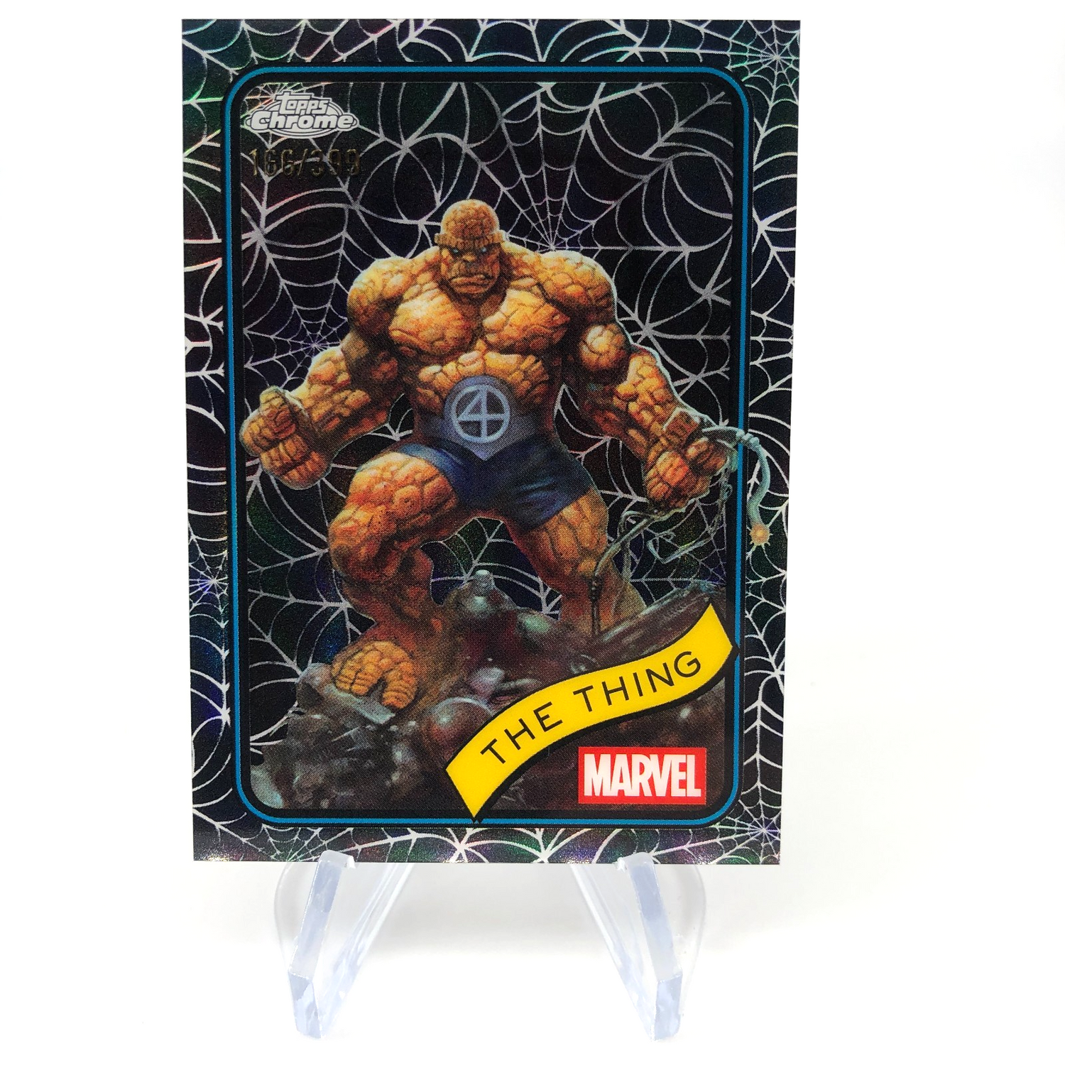 Marvel Card The Thing 109 Black Web /399 Topps Chrome 2025 [NM]