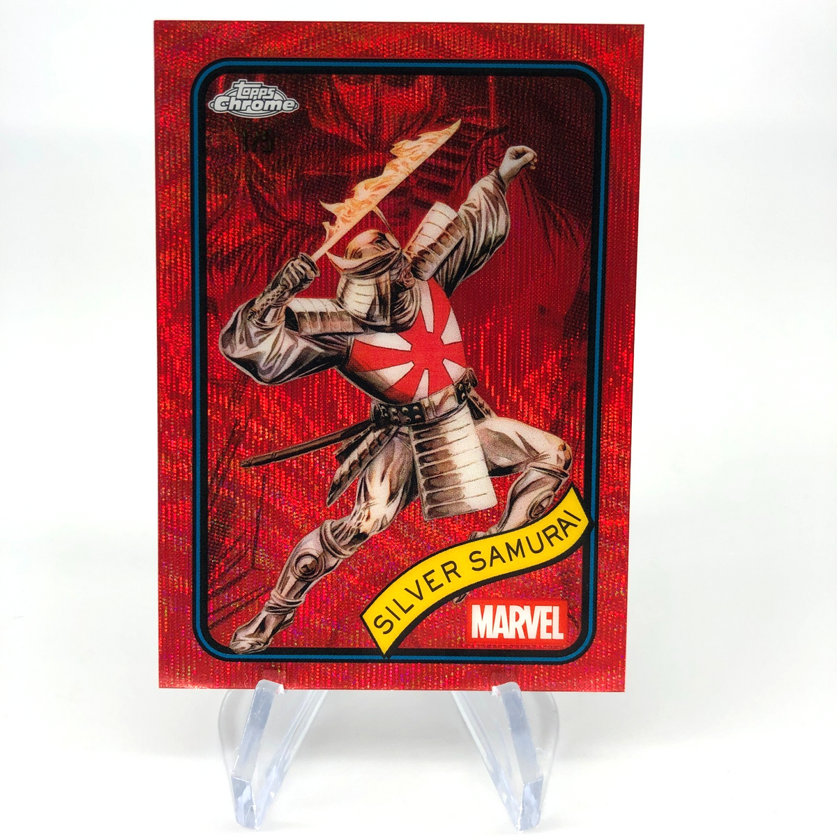 Marvel Card Silver Samurai 59 Red Wave /5 Alpha Topps Chrome 2025 [NM]