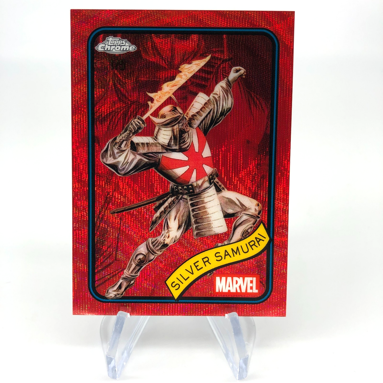 Marvel Card Silver Samurai 59 Red Wave /5 Alpha Topps Chrome 2025 [NM]