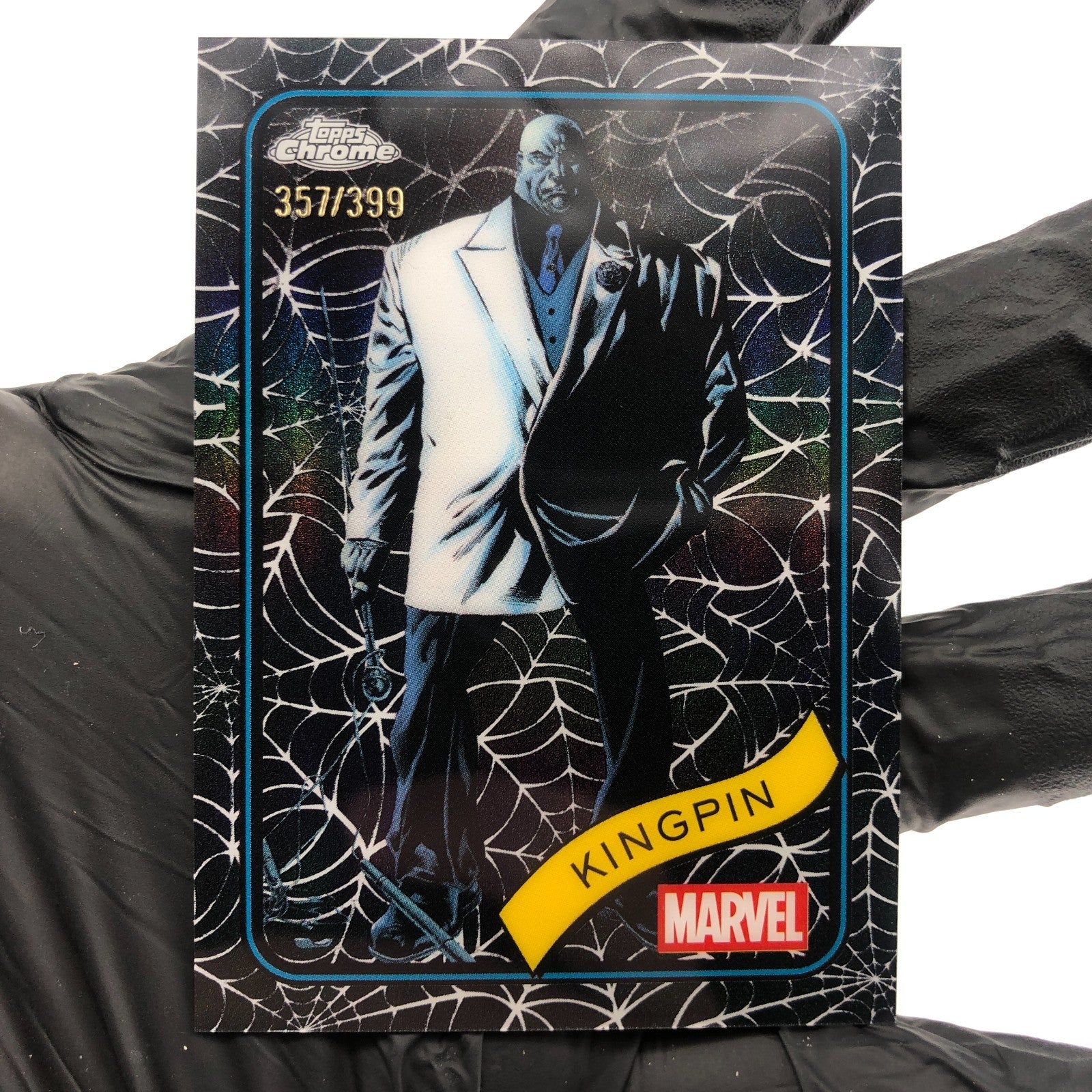 Marvel Card Kingpin 164 Black Web /399 Topps Chrome 2025 [Exc.]