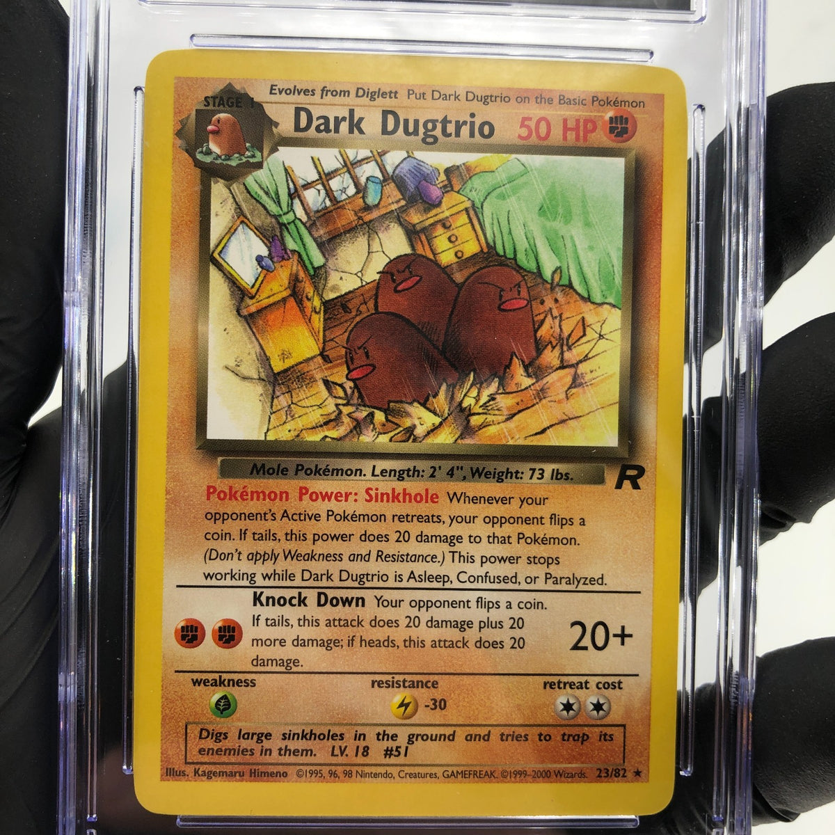 CGC 9.5 Pokemon Card Dark Dugtrio 23/82 Team Rocket 2000 English Karte [9.5]