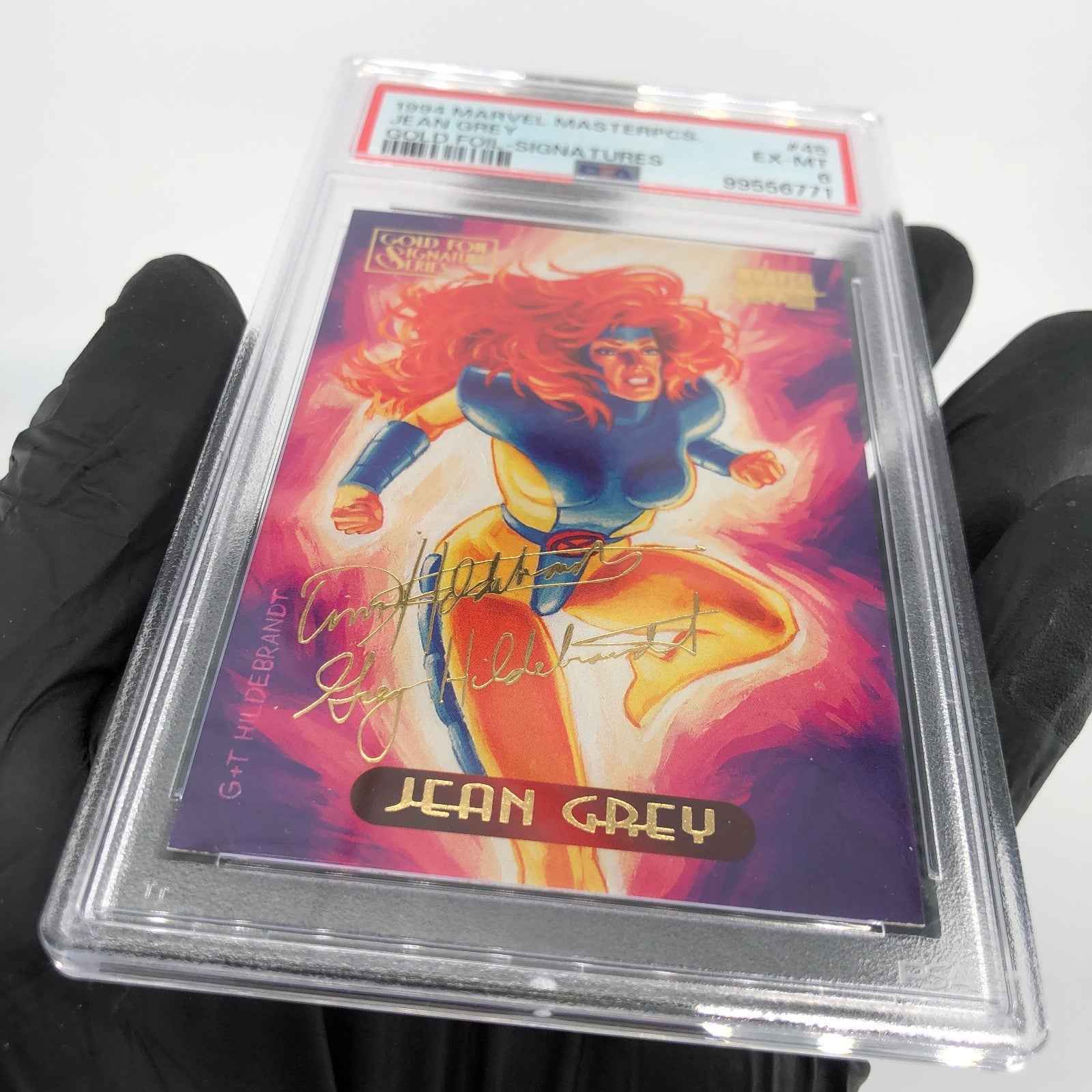 PSA 6 Marvel Card Jean Grey 45Gold Signature Upper Deck Masterpieces 1994 [6]