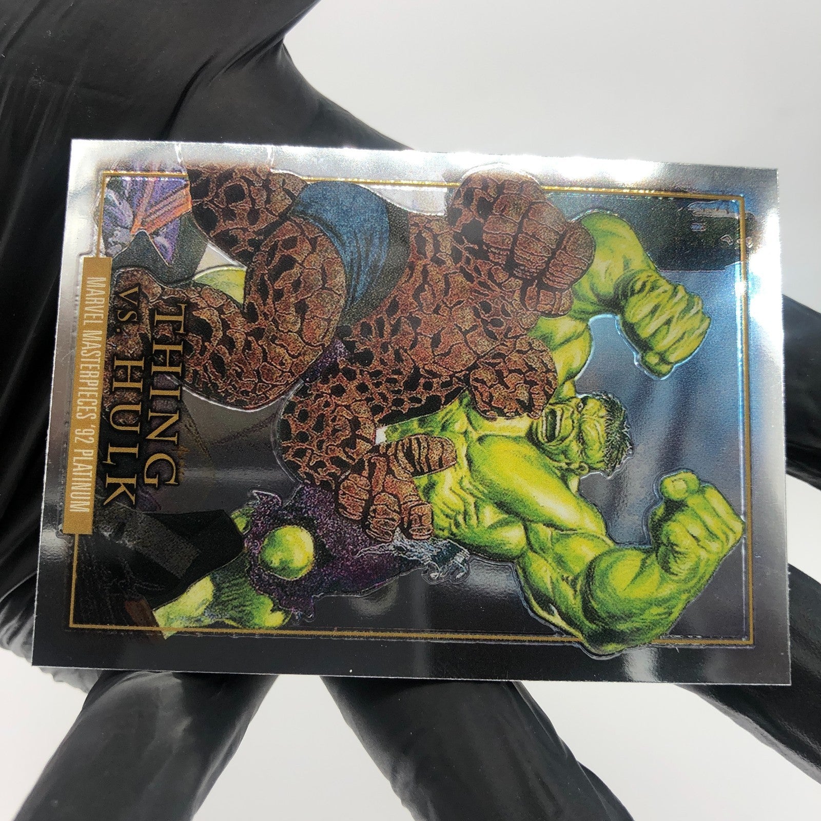 Marvel Card Hulk Vs Thing BS-1 Fleer Upper Deck Masterpieces 92 [NM]
