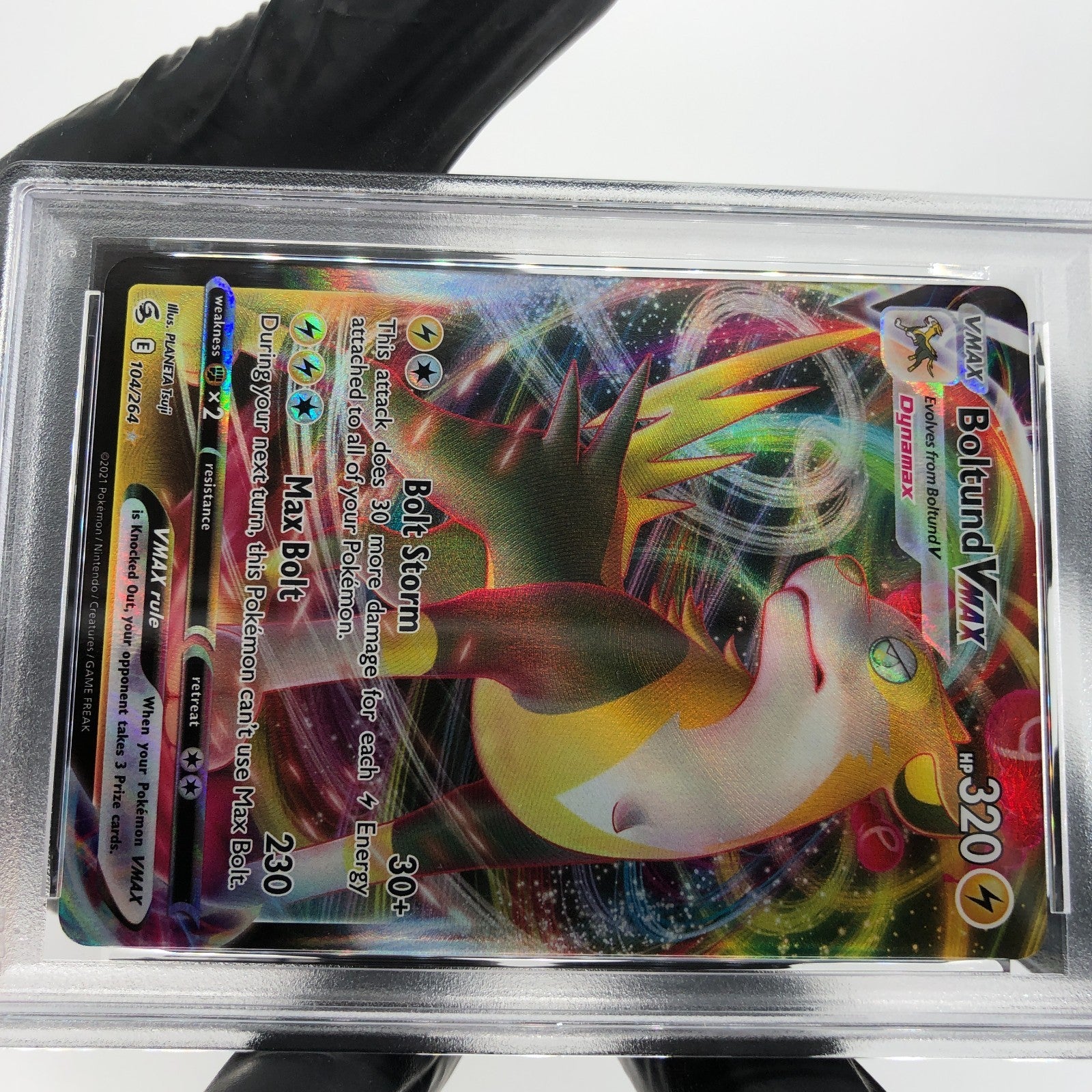 PSA 9 Pokemon Card Boltund Vmax 104/264 E Fusion Strike English Karte [9]